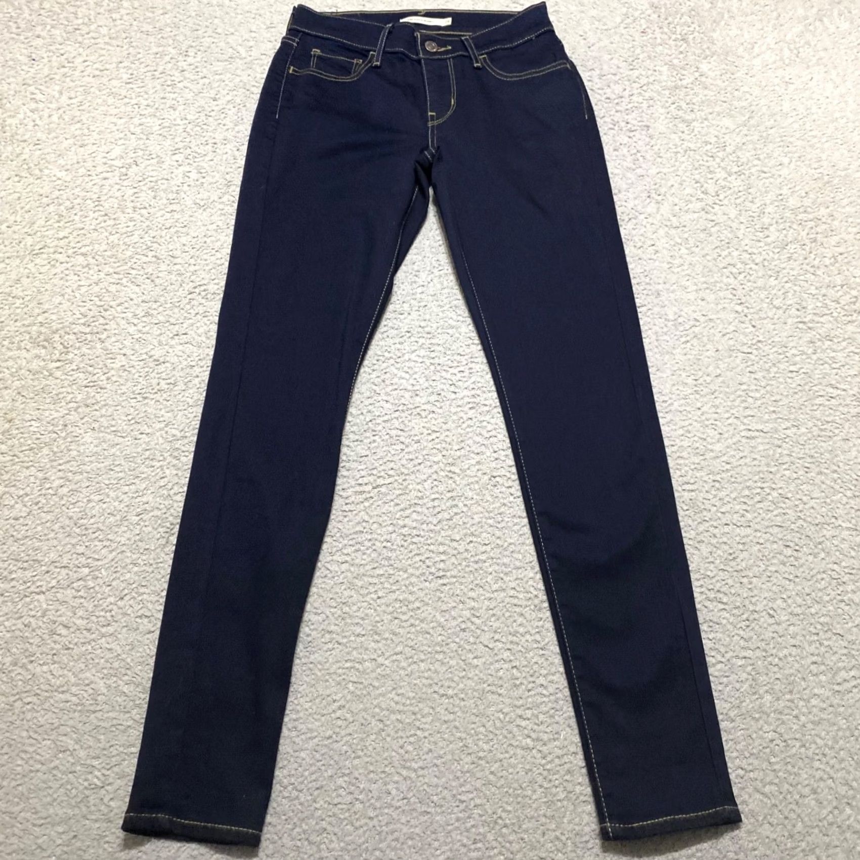 Levi's Levi's 710 Jeans Womens 26 Blue Denim Dark Wash Mid Rise Skinny City 710 Womens Jeans Men? Size 26" / US 2 / IT 38 - 2 Thumbnail