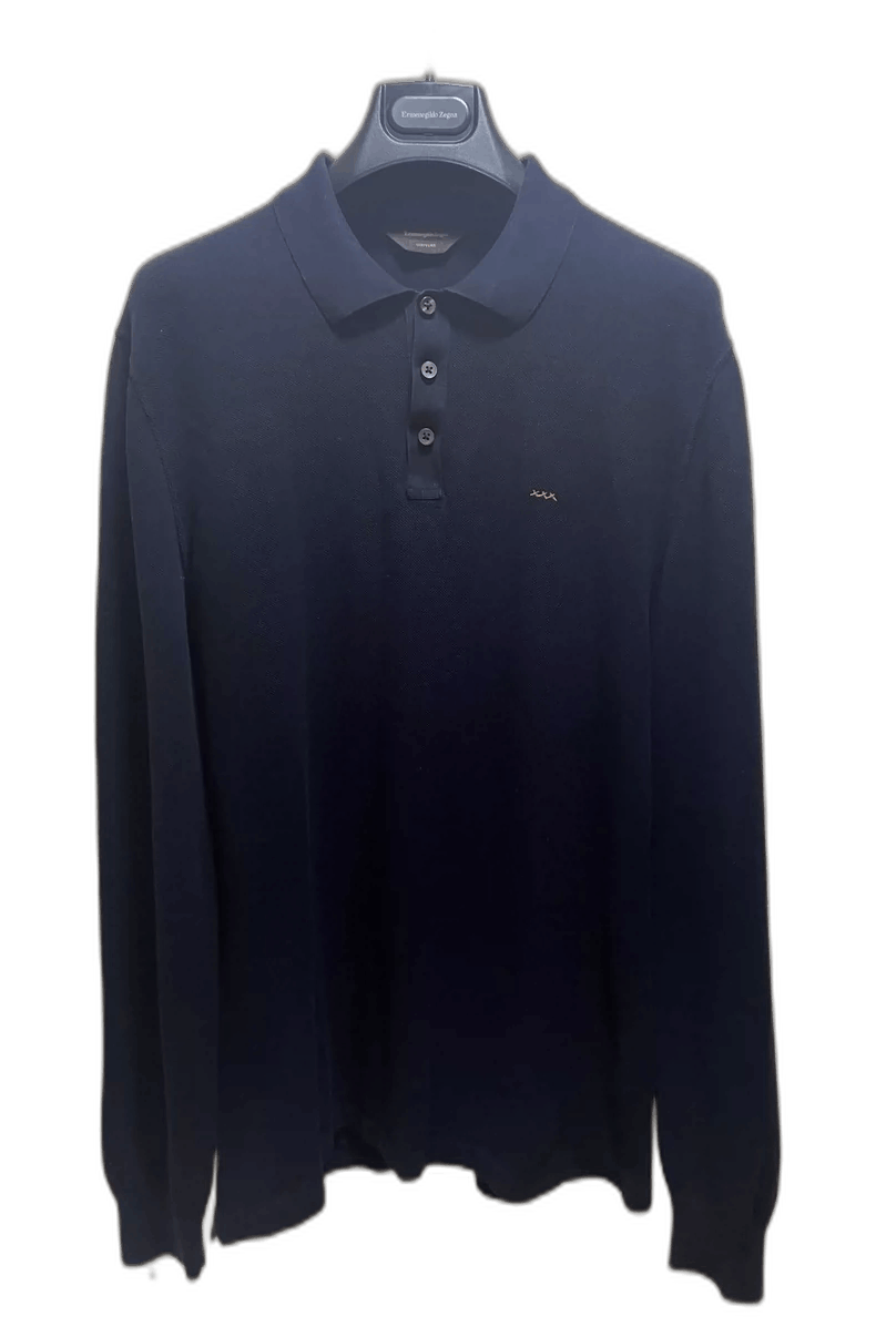 Ermenegildo Zegna Ermenegildo Zegna Long Sleeve Polo Shirt-yf Size US S / EU 44-46 / 1 - 1 Thumbnail