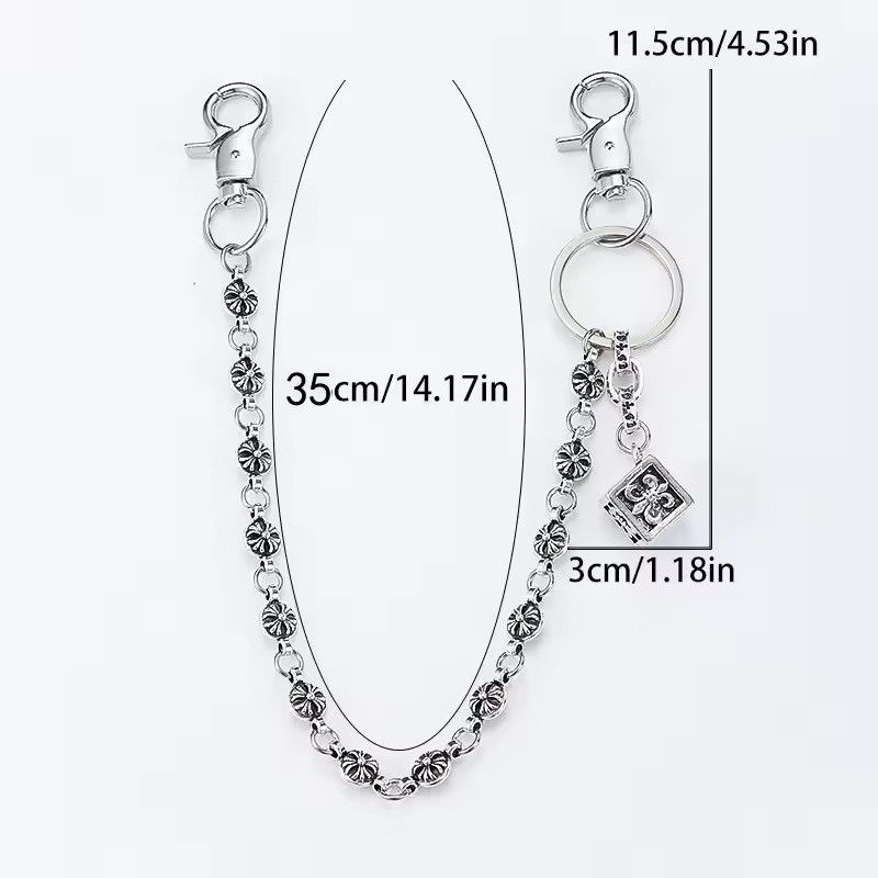 Vintage decorative chain square pendant pants chain Size ONE SIZE - 5 Thumbnail