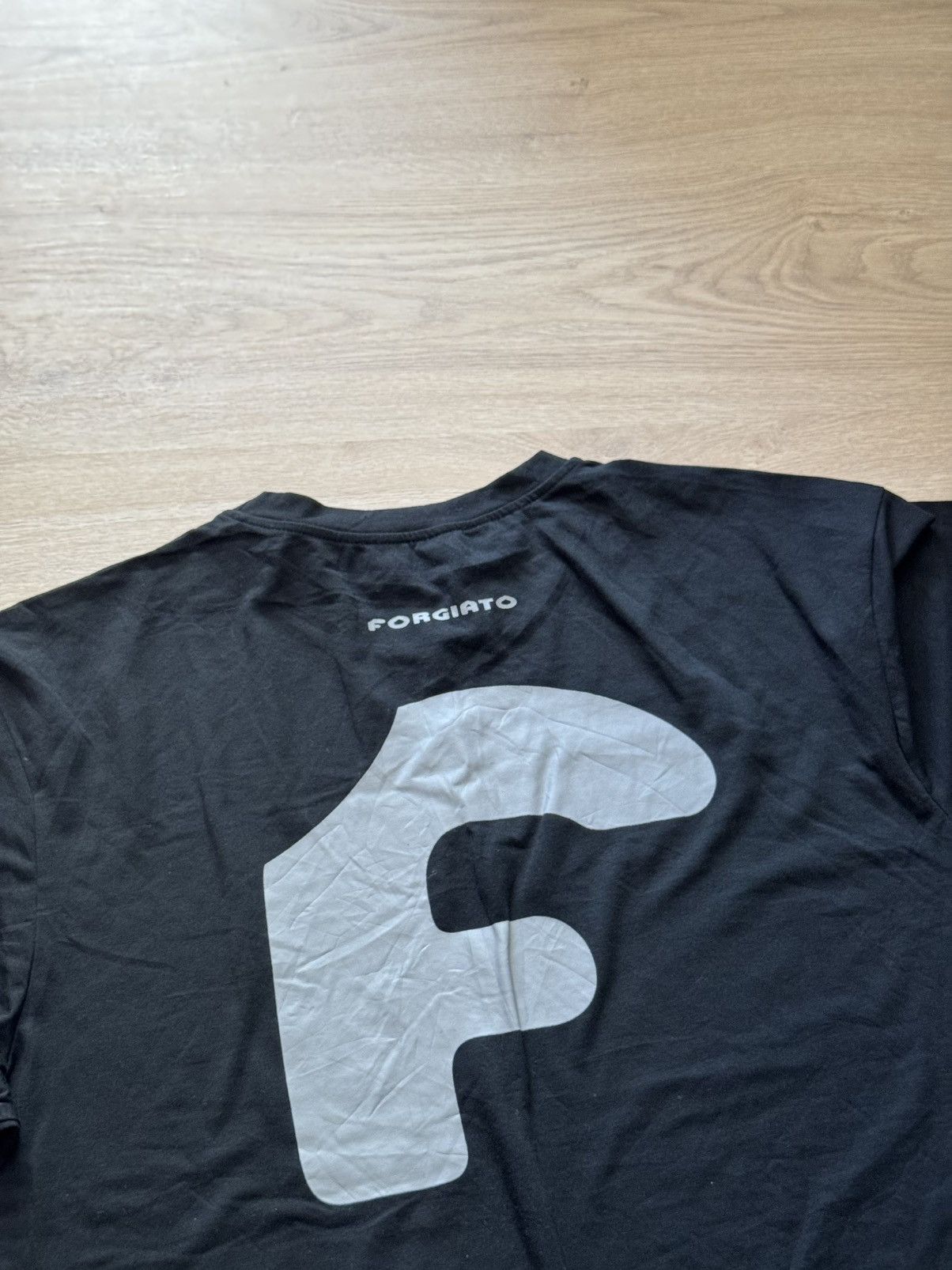 Japanese Brand Forgiato Italian Design Black Baggy Logo Archival T-Shirt Size US XL / EU 56 / 4 - 4 Thumbnail