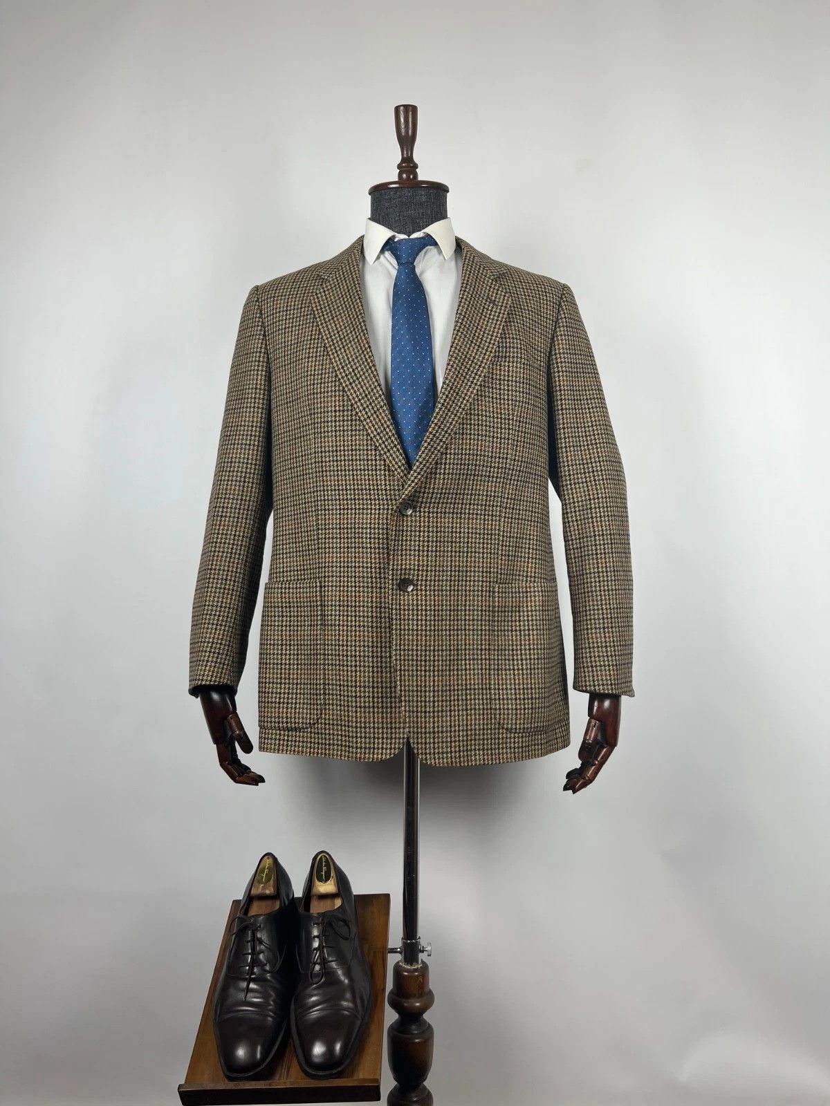 Burberry Burberrys Multicolor Houndstooth Wool Cashmere Blazer Jacket Size 46R - 1 Thumbnail