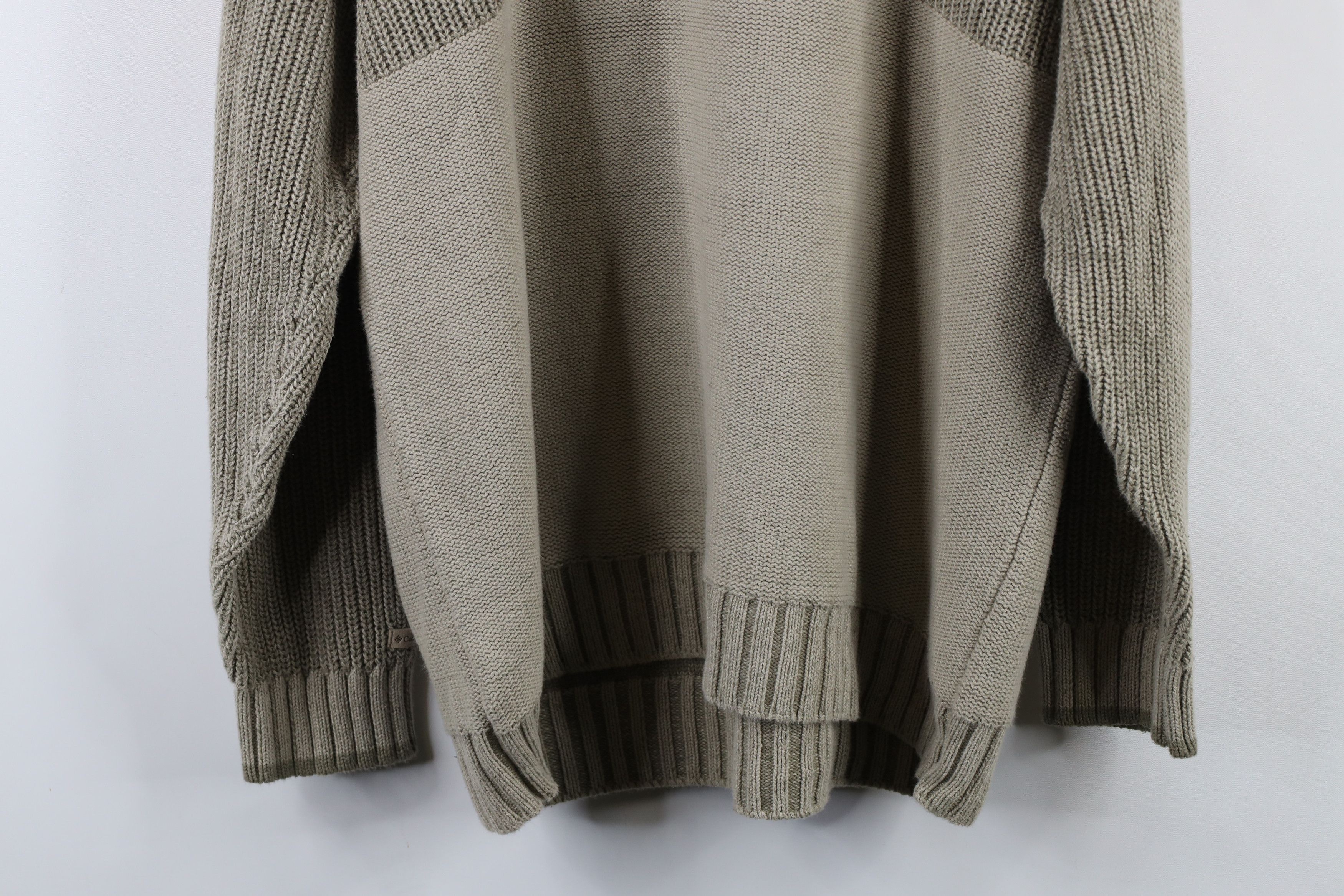 Columbia × Vintage Vintage 90s Columbia Ribbed Knit Sweater Heather Green Size US L / EU 52-54 / 3 - 11 Thumbnail