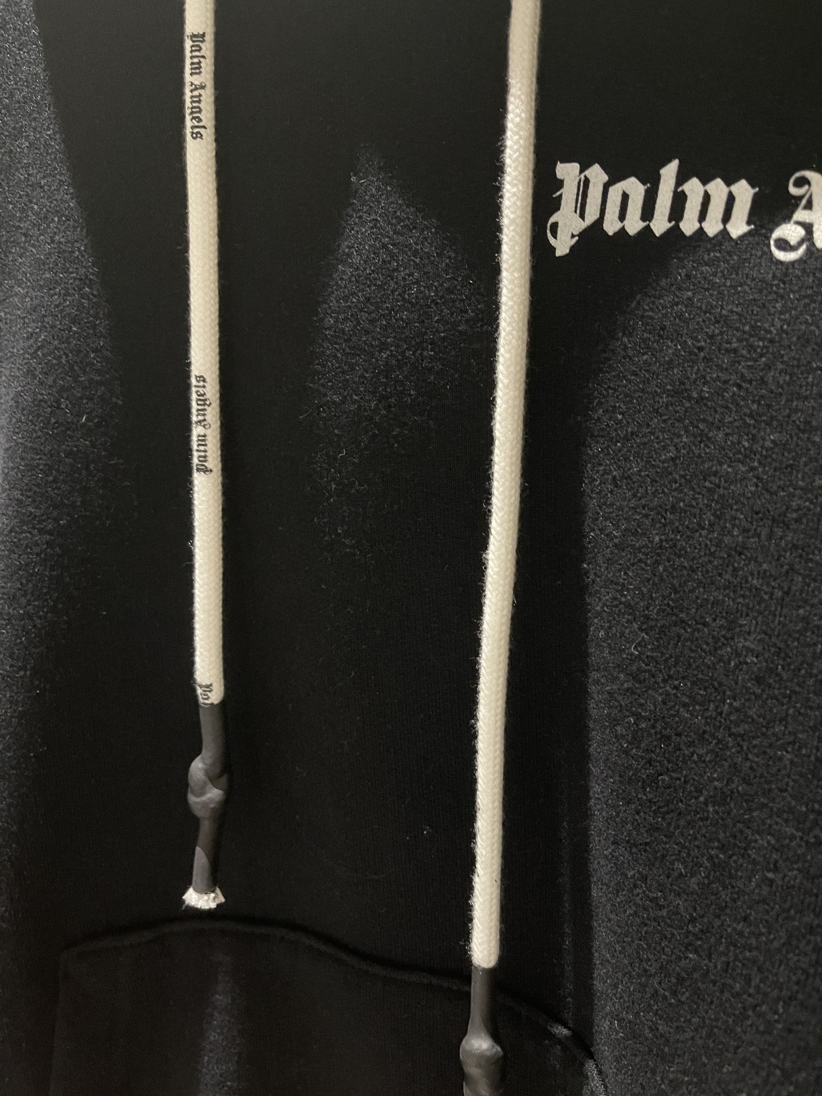 Palm Angels Palm Angels Fleece Track Hoody Black White Size US XS / EU 42 / 0 - 5 Thumbnail