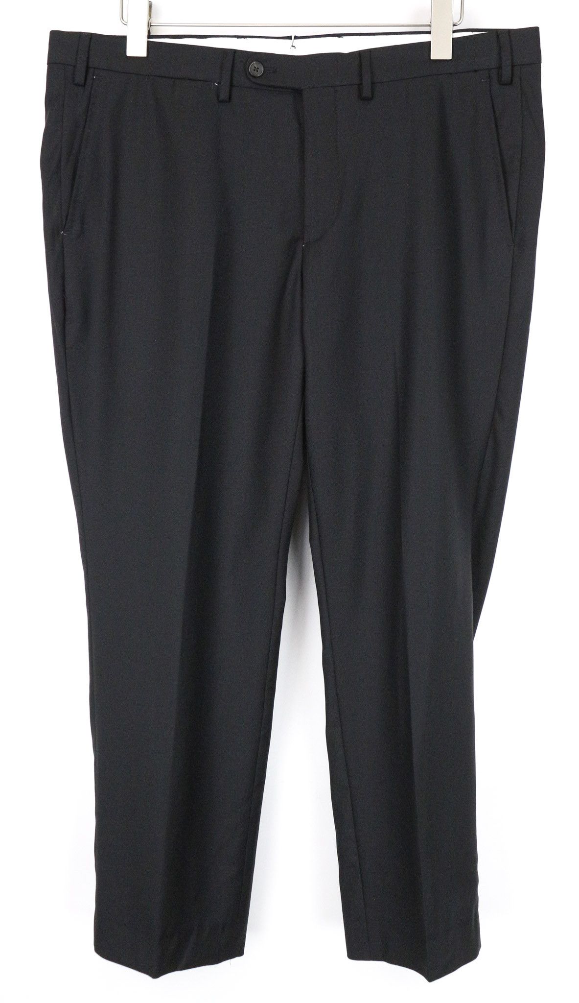 Suitsupply BRESCIA UK40R Black Slim Wool Twill Trousers 74193 Size 40R - 1 Thumbnail