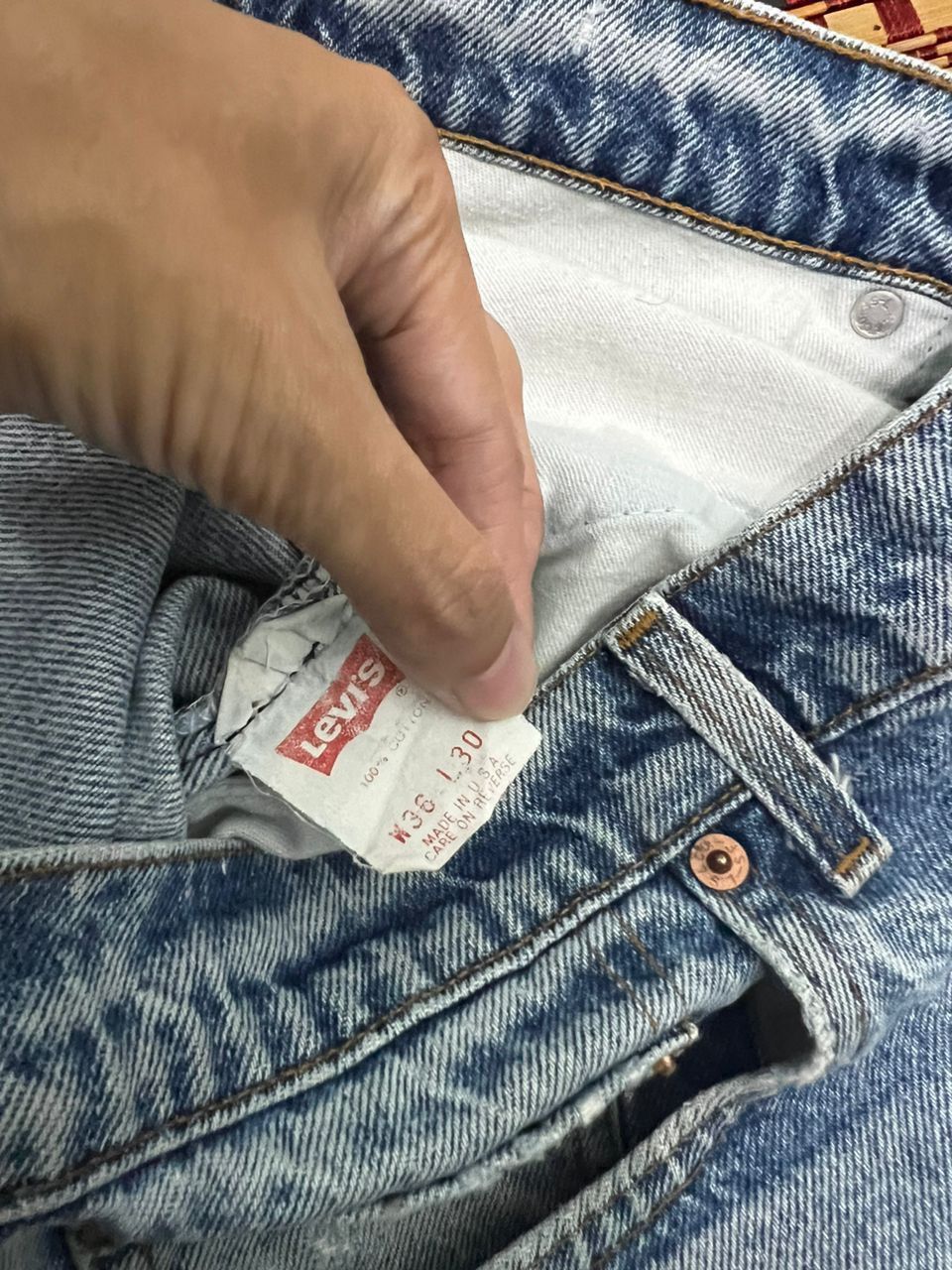 Levi's × Vintage Vintage Levis 505 Acid Wash Distressed Size US 33 - 9 Thumbnail