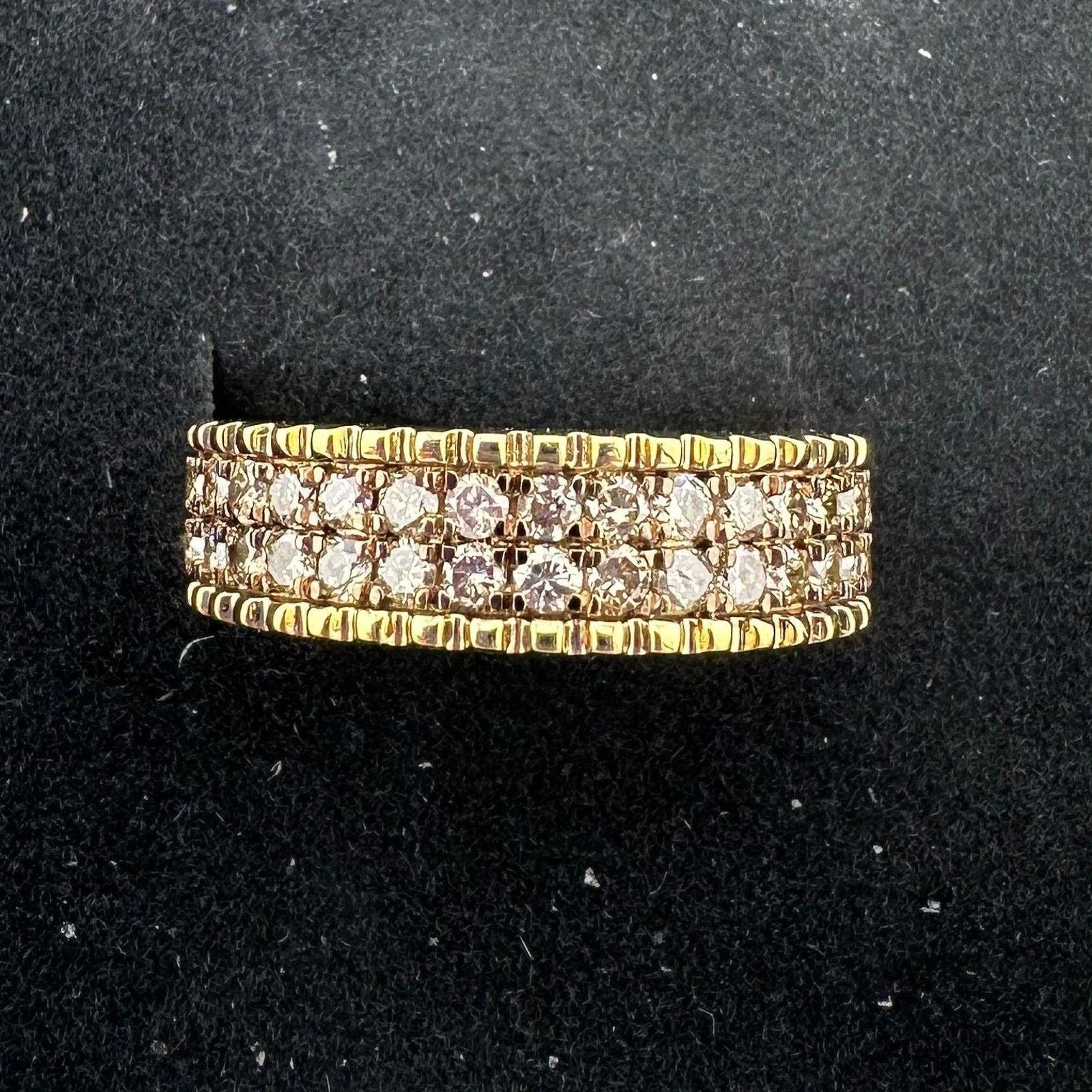 Other Beautiful 3/4 Ct Diamond 2 row Anniversary Ring 14kt Gold Ov Size ONE SIZE - 20 Thumbnail
