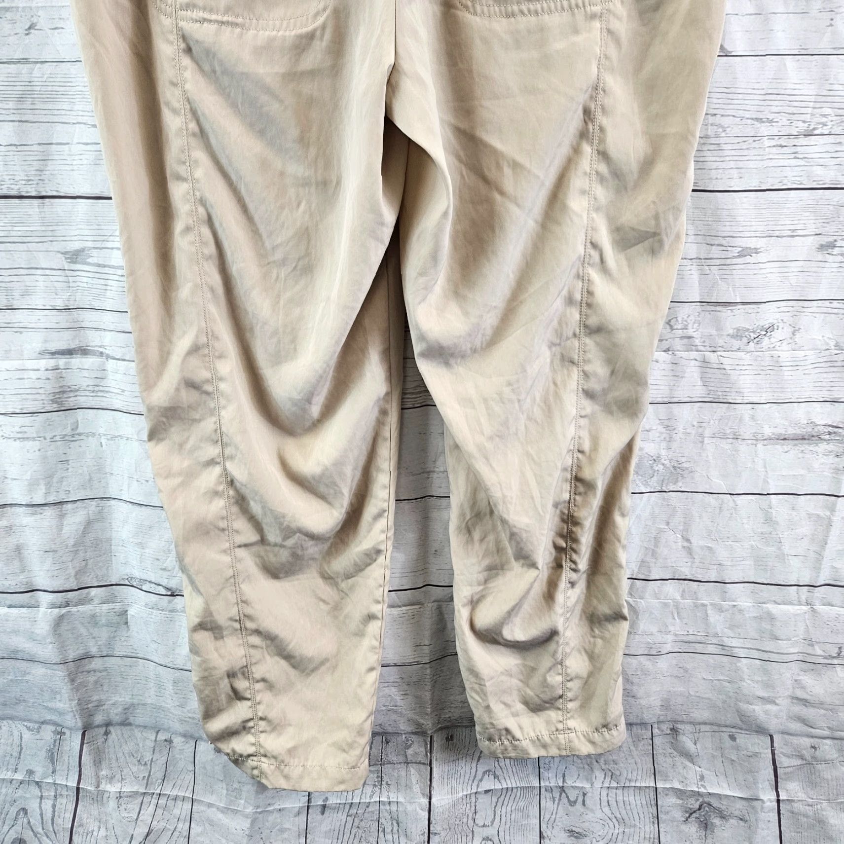 Vintage Chicos Womens Pants Sz 4 Beige Pull On Ankle Mid Rise Size 27" / US 4 / IT 40 - 5 Thumbnail