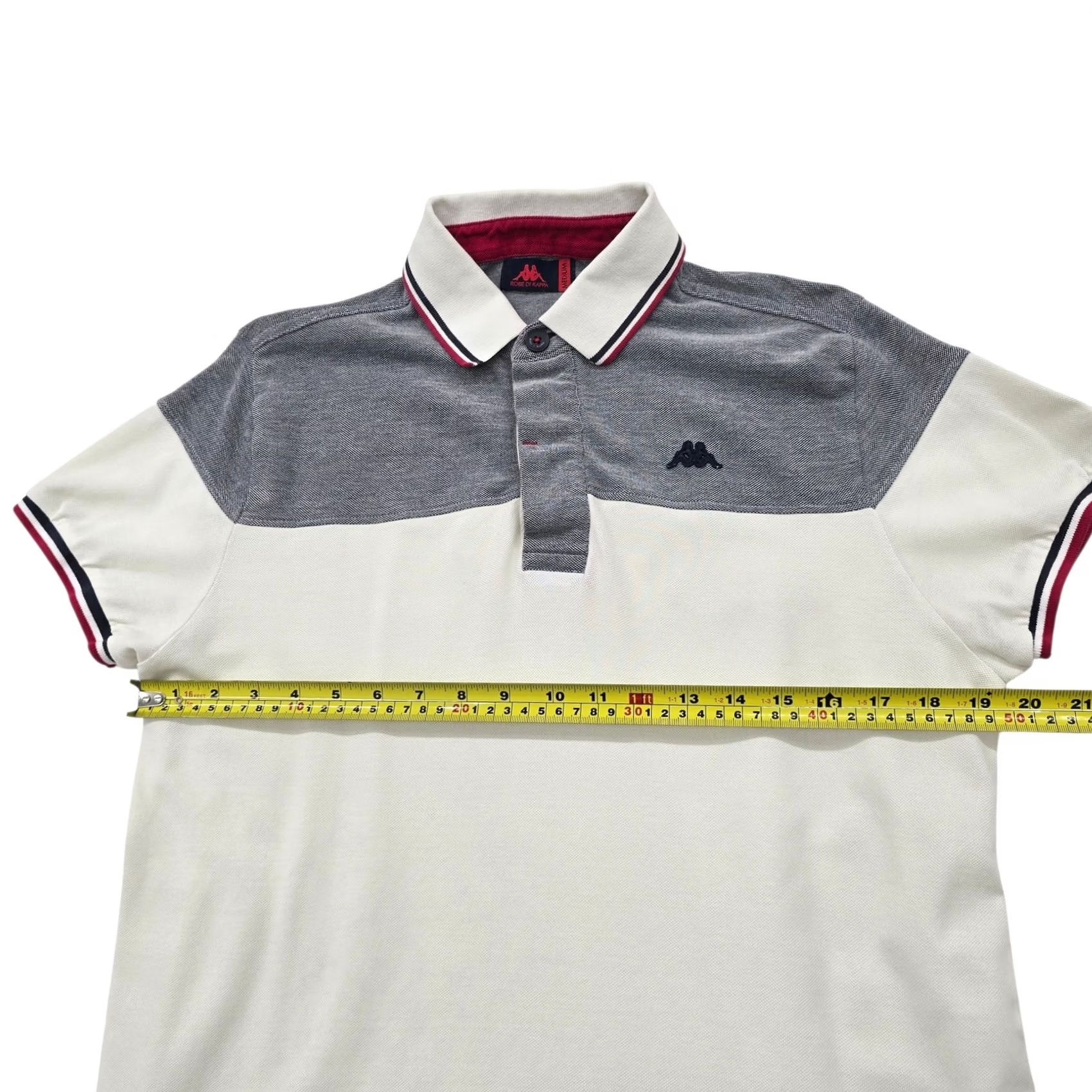 Kappa Kappa Robe Di Kappa Men's Polo M White Cotton Logo Colorblock Size US M / EU 48-50 / 2 - 6 Thumbnail