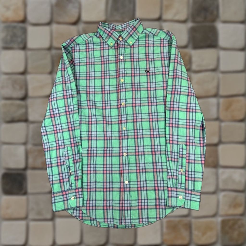 Vineyard Vines Vineyard Vines Whale Shirt Mens Small Green Pink Blue Cotton Button Up Size US S / EU 44-46 / 1 - 1 Thumbnail