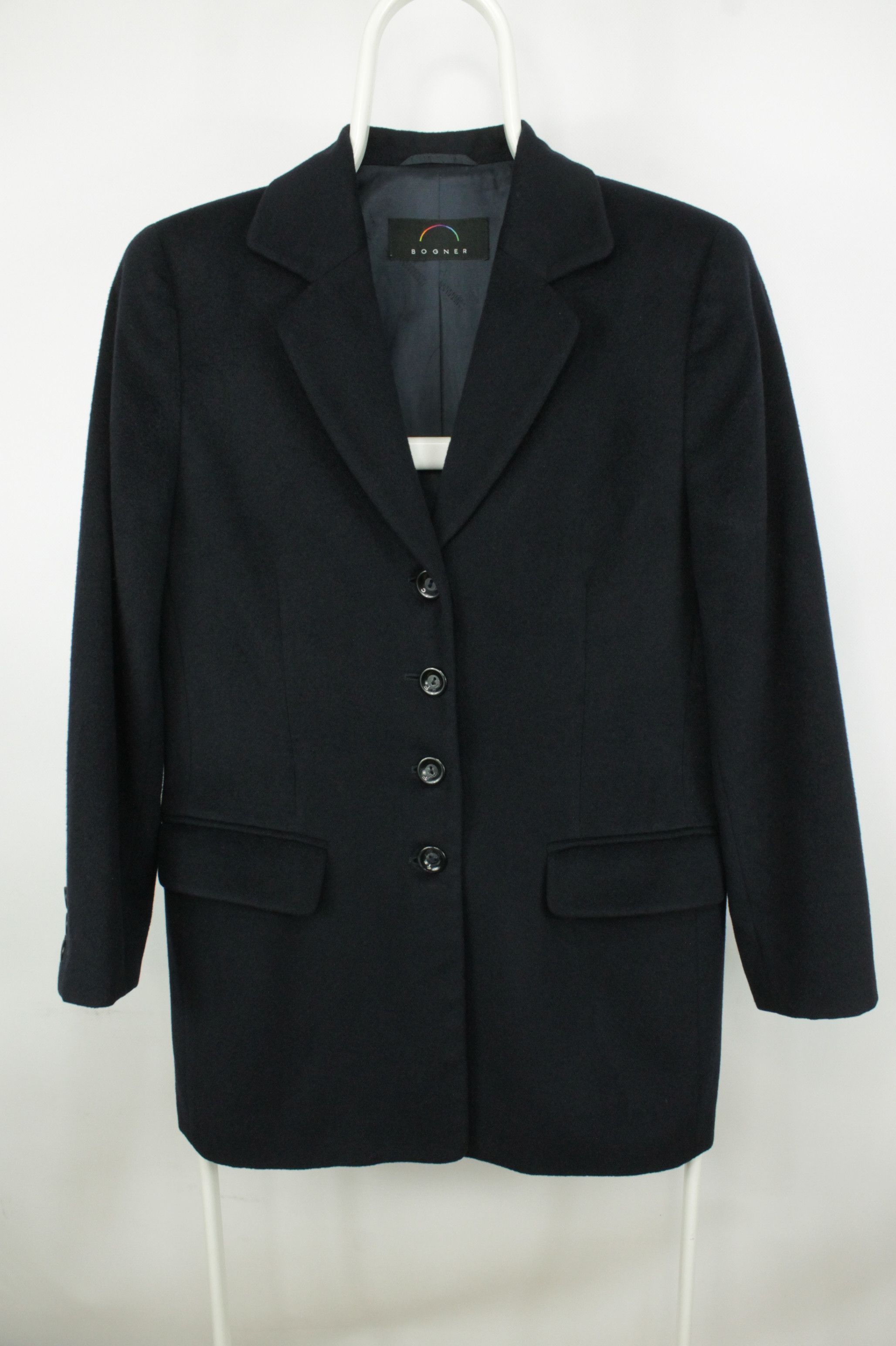 Bogner Vintage Bogner Navy Cashmere Coat Blazer Women's Size M / US 6-8 / IT 42-44 - 1 Thumbnail