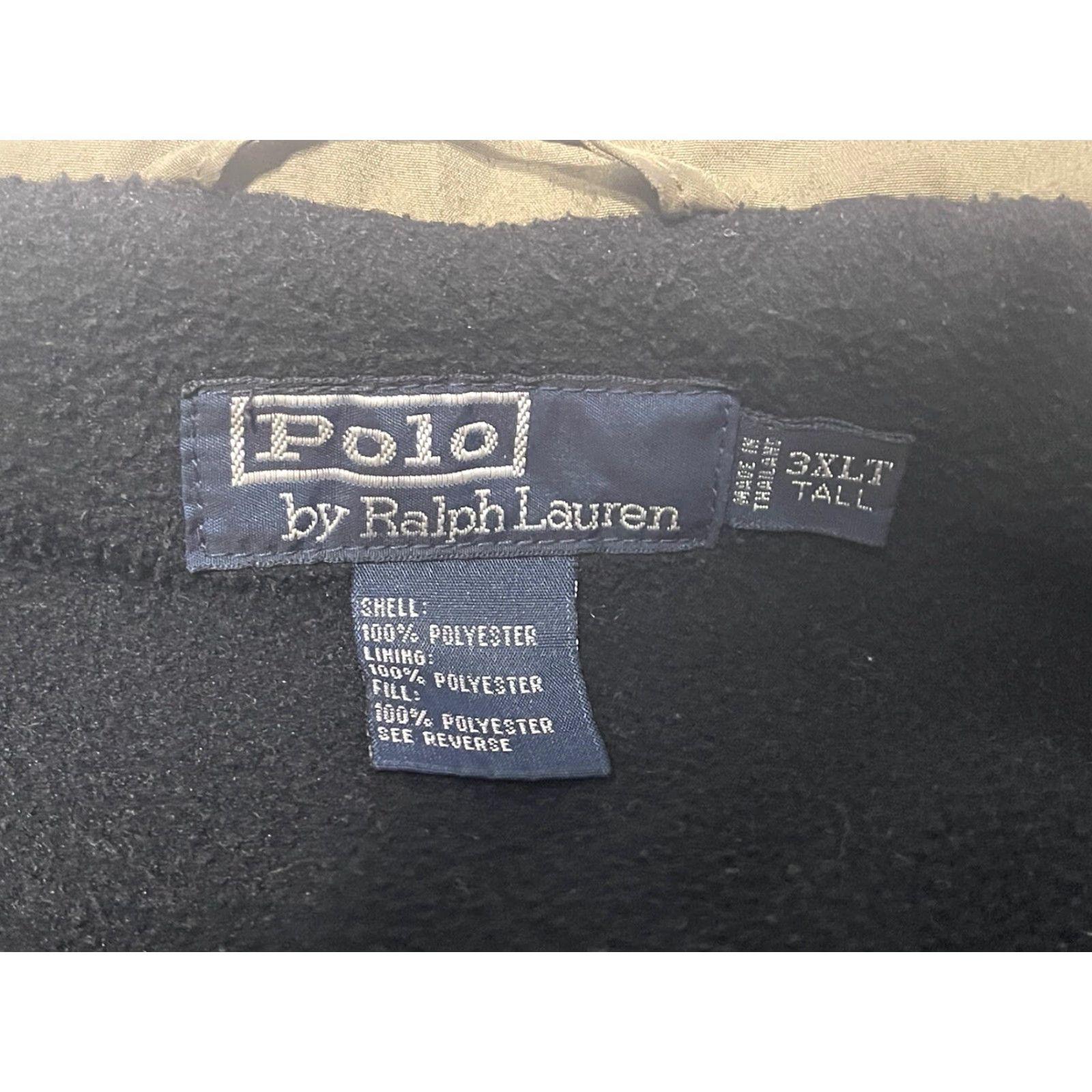 Polo Ralph Lauren Polo Ralph Lauren Jacket Zip Fleece Lined Insulated Logo 3XLT Khaki Green Big & Tall Mens Size US XXL / EU 58 / 5 - 7 Thumbnail