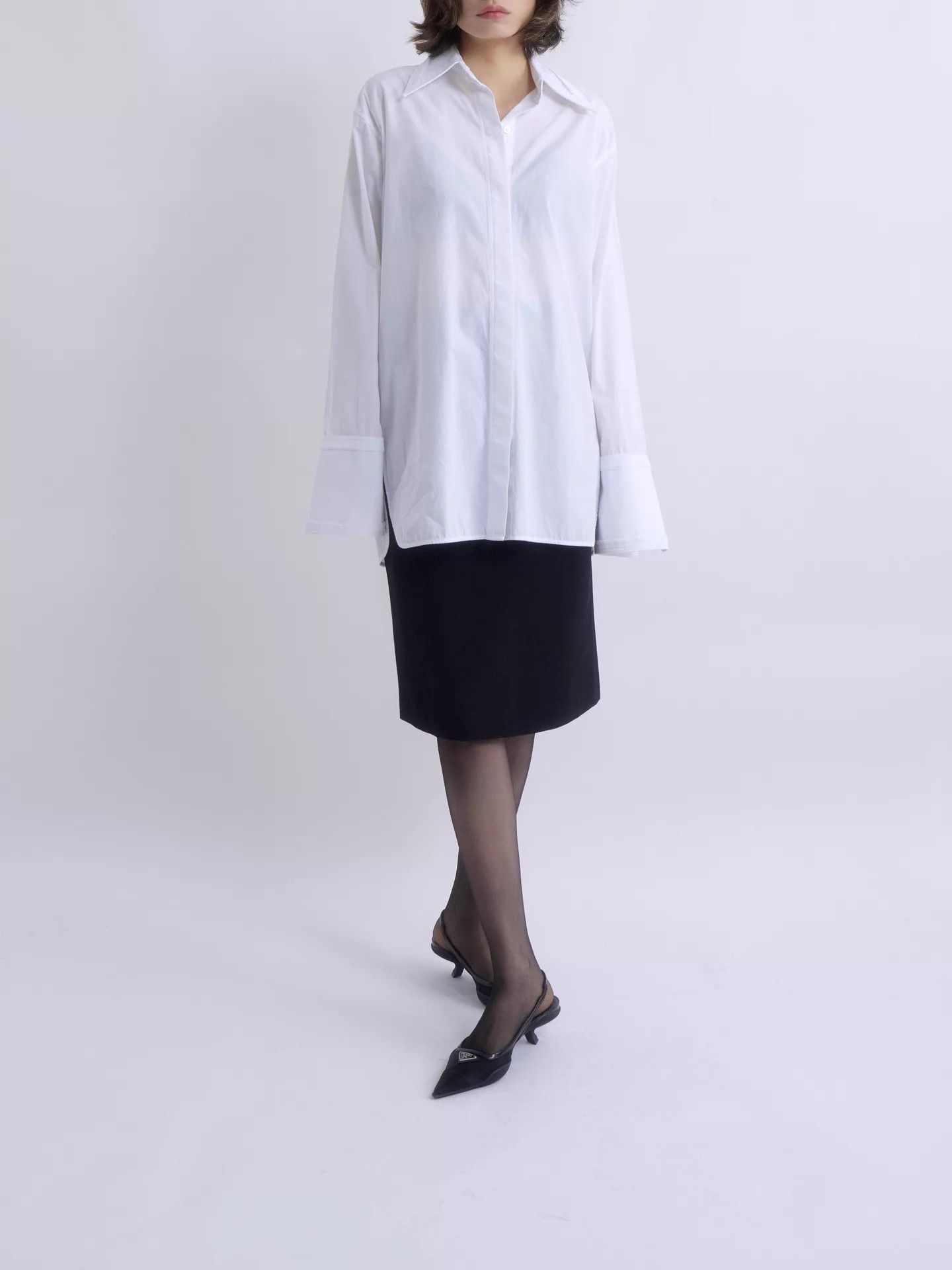 Helmut Lang HELMUT LANG 10s Backless Deconstructed White Shirt Size XS / US 0-2 / IT 36-38 - 2 Thumbnail