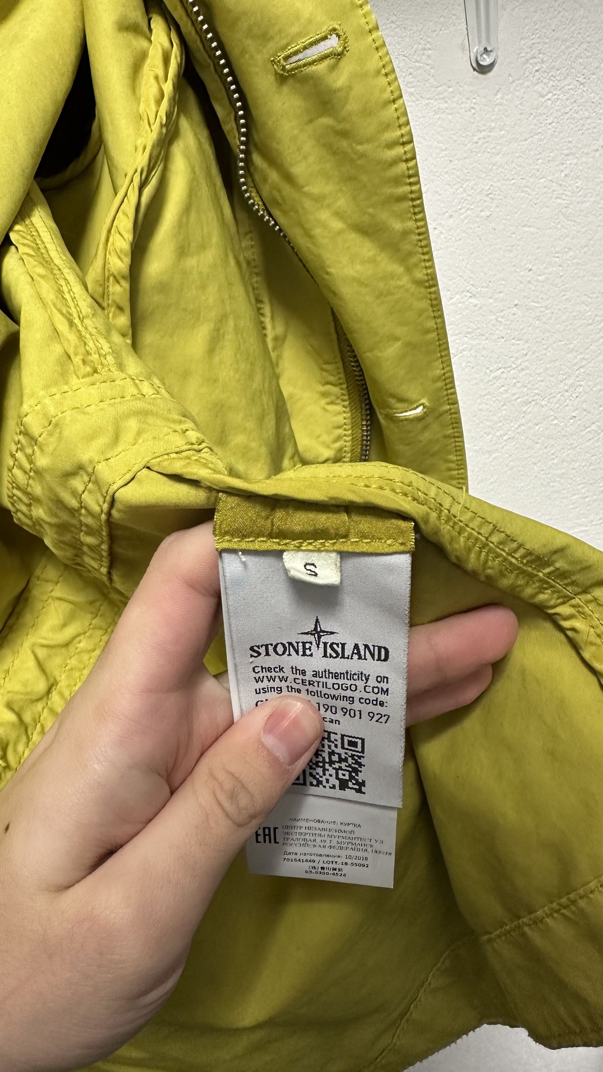 Stone Island Stone Island Yellow David TC Garment Dyed Parka Jacket Size US S / EU 44-46 / 1 - 21 Thumbnail
