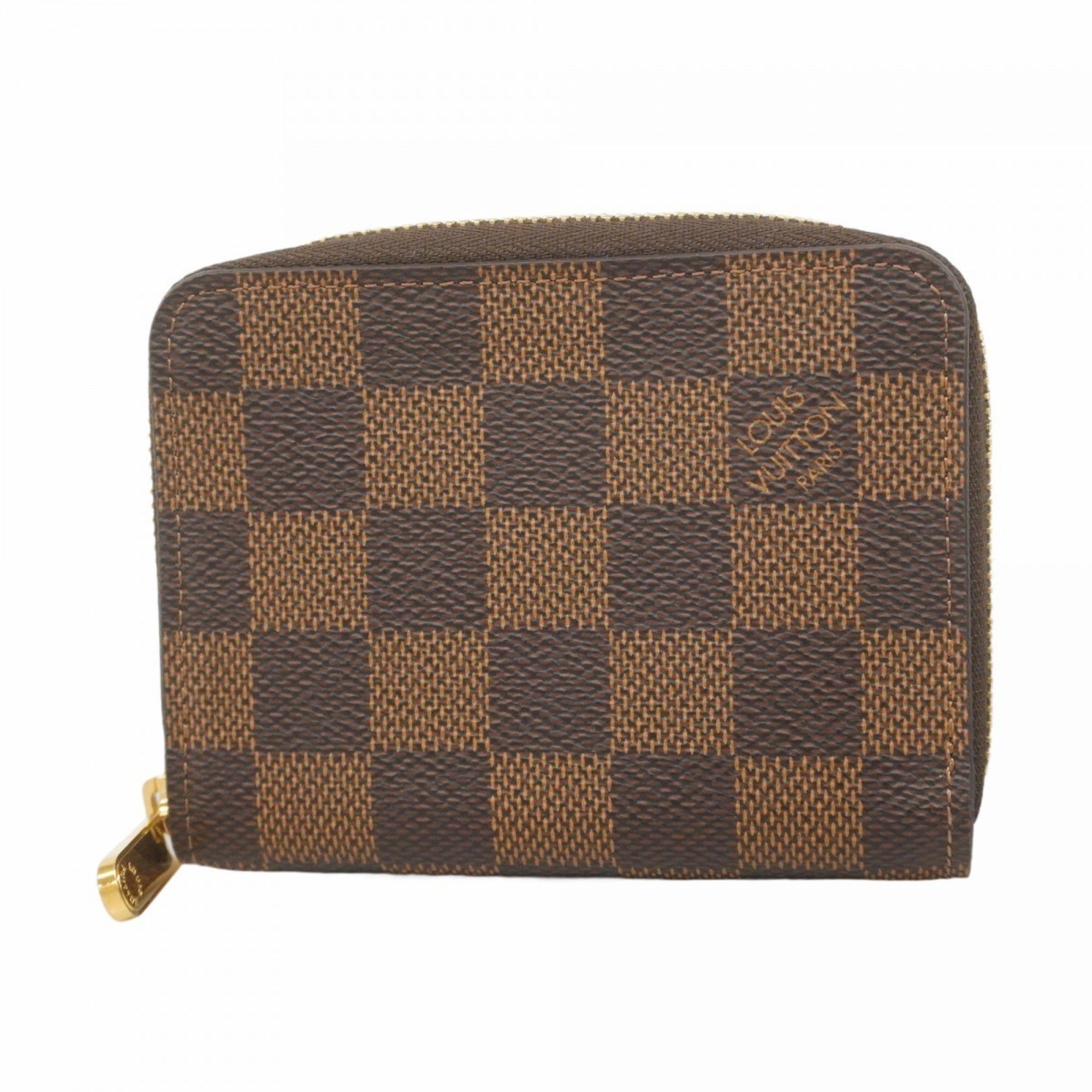 Louis Vuitton Wallets & Coin Cases Damier Zippy Purse N63070 Ebene Men's Women's