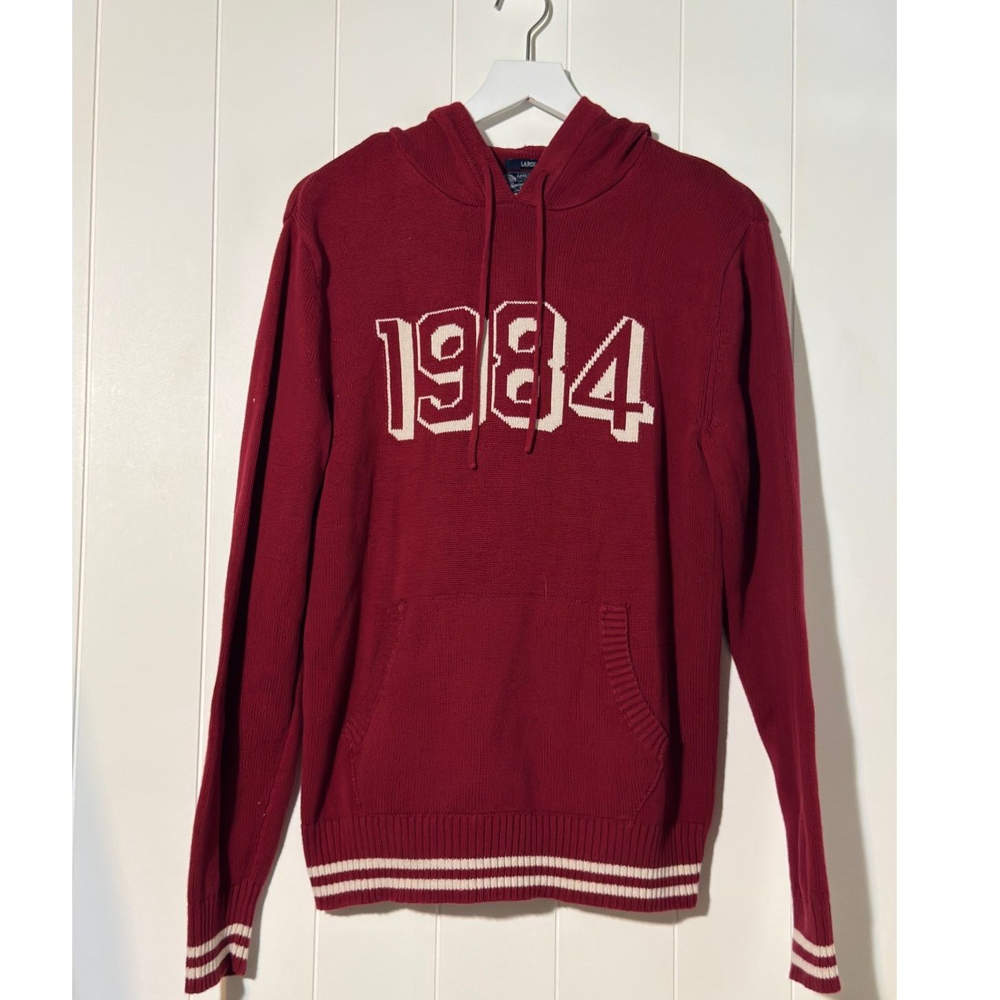 Other American Rag Sweater Drawstring Hood Red Cotton Size Large Size L / US 10 / IT 46 - 1 Thumbnail