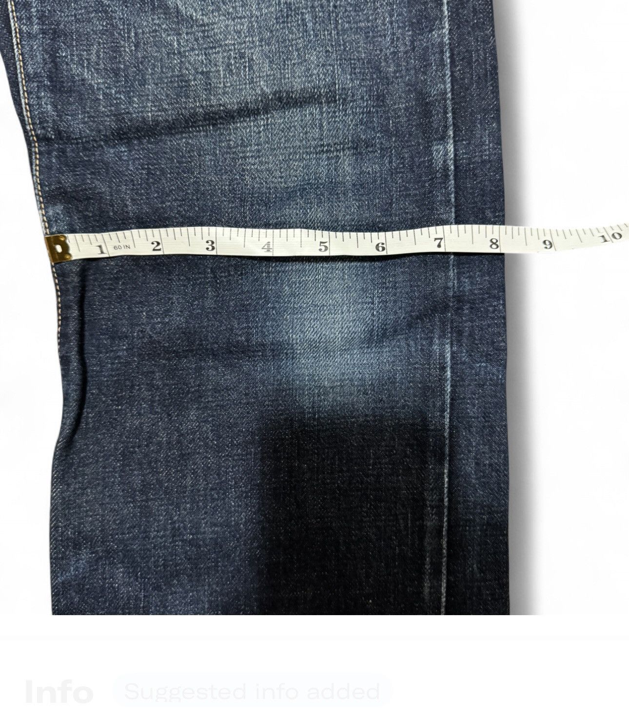 Blue Blue Japan × Japanese Brand Blue Blue Japan Raw Selvedge Jeans 30x32 - Japan - Redline Size US 29 - 7 Thumbnail