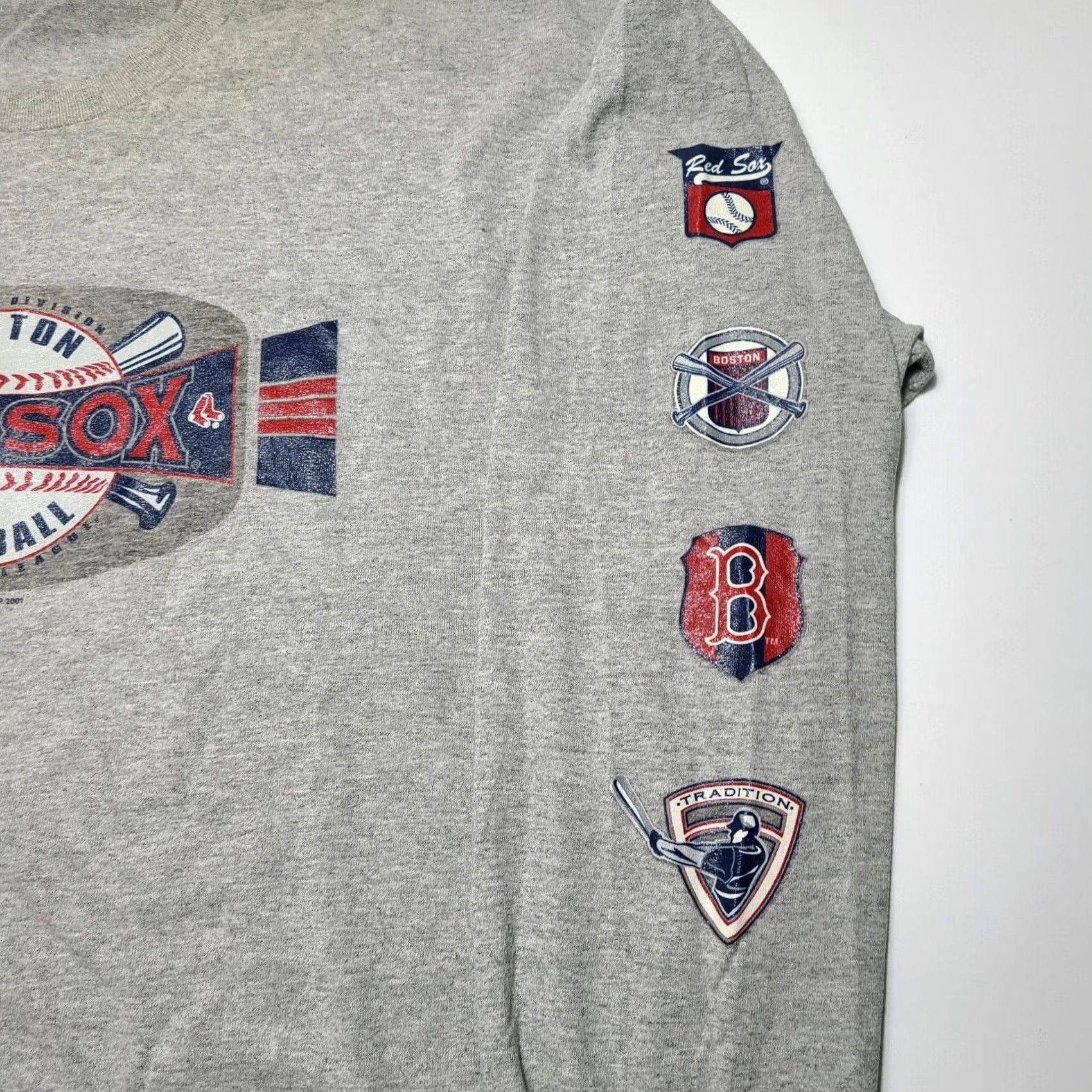 Lee VINTAGE Boston Red Sox Baseball American League 2XL Gray Long Sleeve Shirt Mens Crew Neck Sports 2000s Size US XXL / EU 58 / 5 - 2 Thumbnail