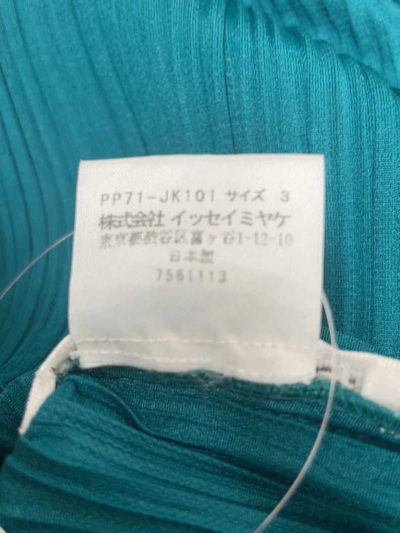 Issey Miyake Issey Miyake size:3 Green pleated long-sleeved top Size L / US 10 / IT 46 - 4 Thumbnail