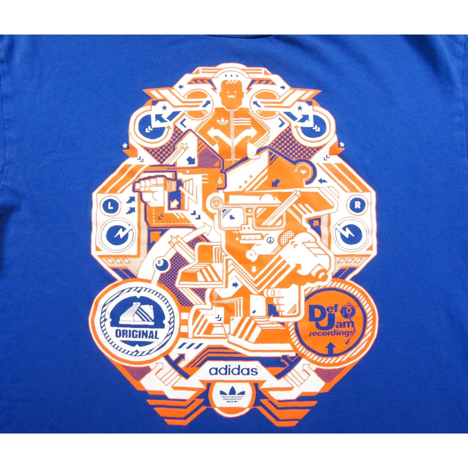 Adidas Adidas Shirt Mens Large Blue Def Jam Hip Hop Graphic Tee Trefoil Crewneck Adult Size US L / EU 52-54 / 3 - 2 Thumbnail