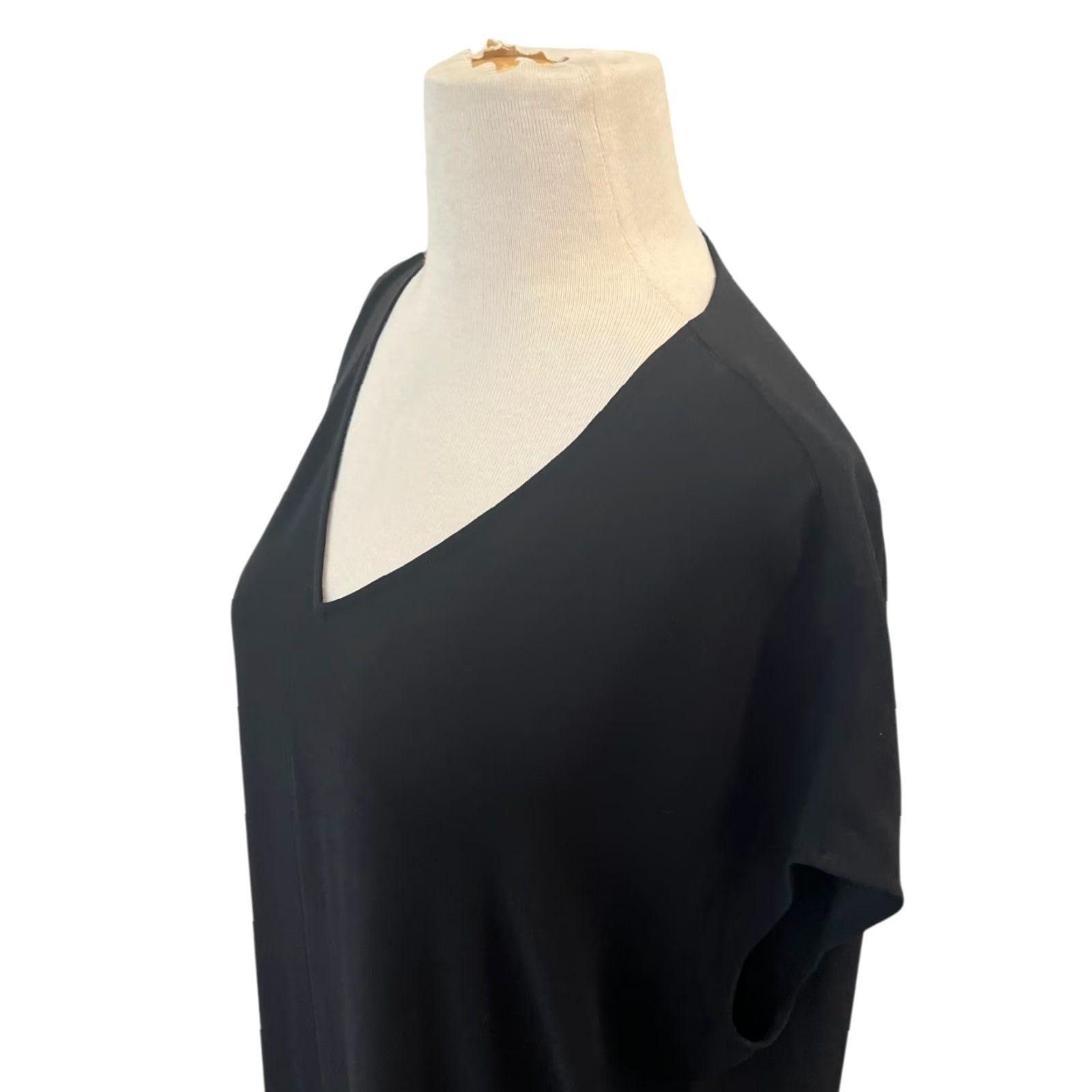 Eileen Fisher Eileen Fisher Dress Womens XXS Black 100% Silk Kaftan Sheath Beach Boho Midi Size XXS / US 00 / IT 34 - 3 Thumbnail