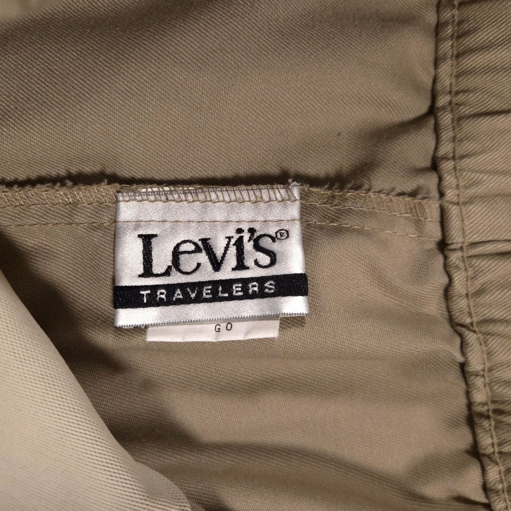 Levi's VINTAGE Levi's Travelers Pants Womens 16 Elastic Waist Easy Care Classic Fit Khaki Beige 24.5in Inseam Women's Pants Size 38" / US 16 / IT 52 - 6 Thumbnail