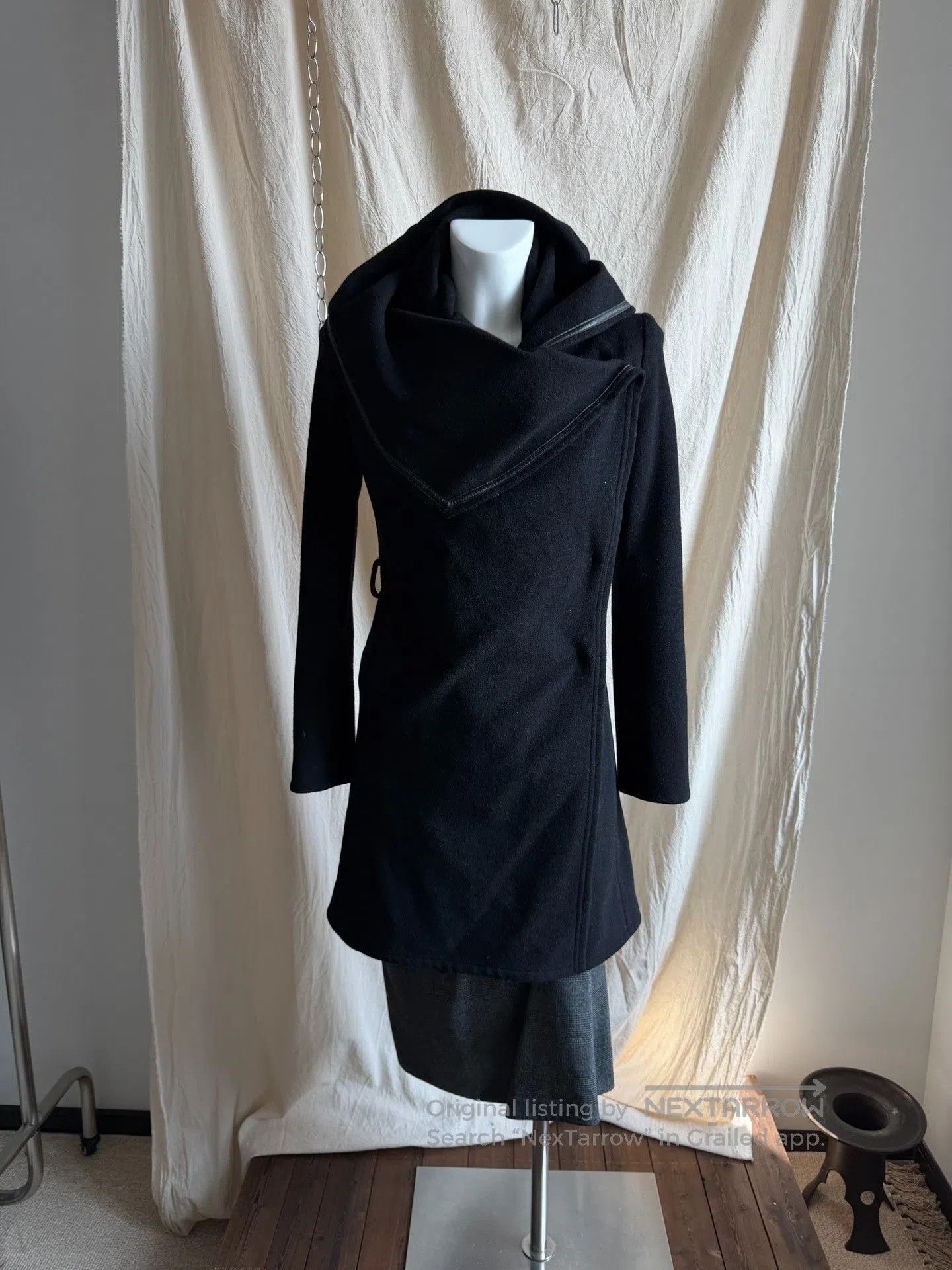 Paoloni PAOLAFRANI Shawl Collar Wool Coat. Size M / US 6-8 / IT 42-44 - 4 Thumbnail