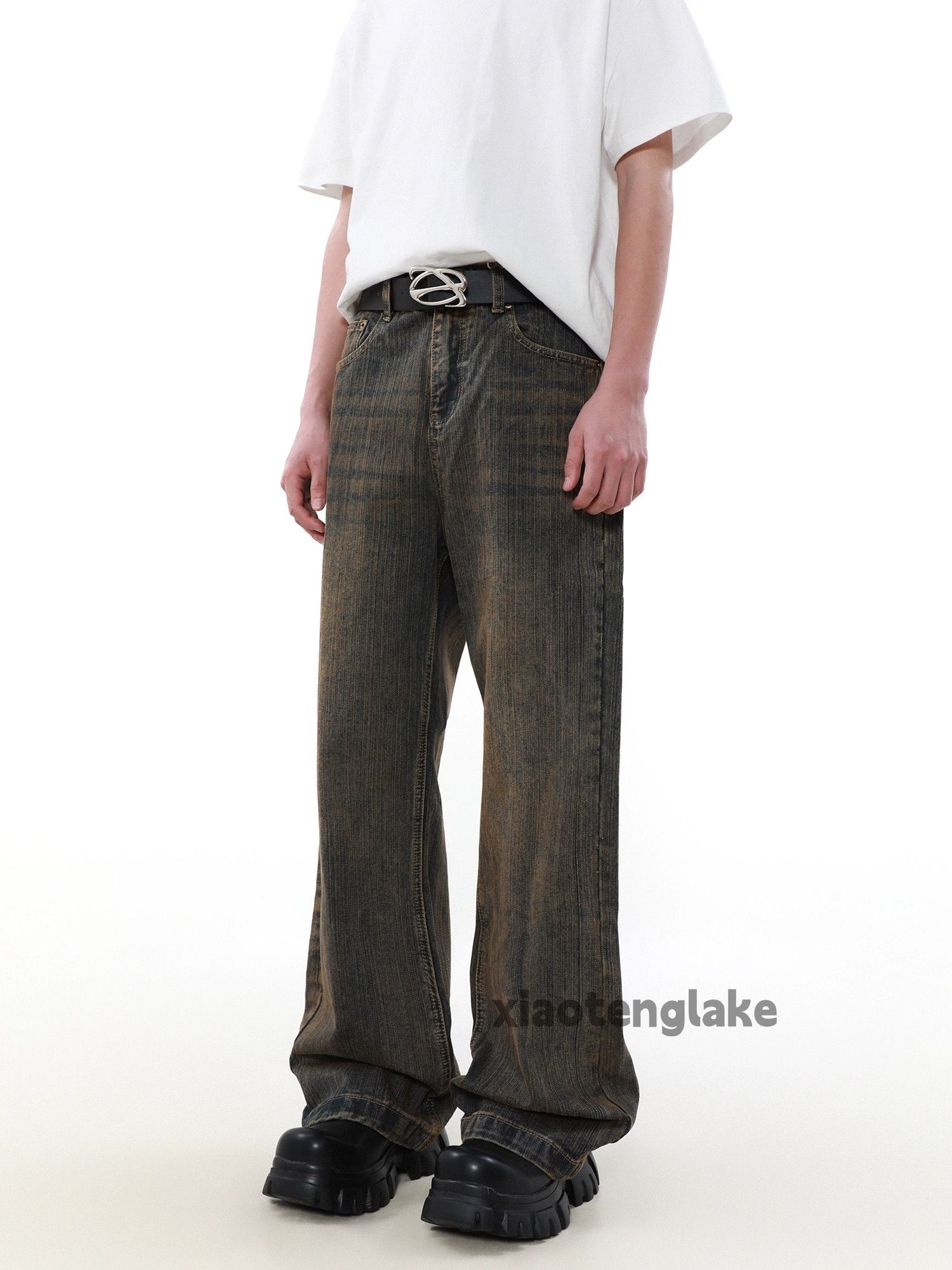 Jean × Vintage urban retro washed faded cleanfit yuppie rusty jeans Size US 32 / EU 48 - 3 Thumbnail