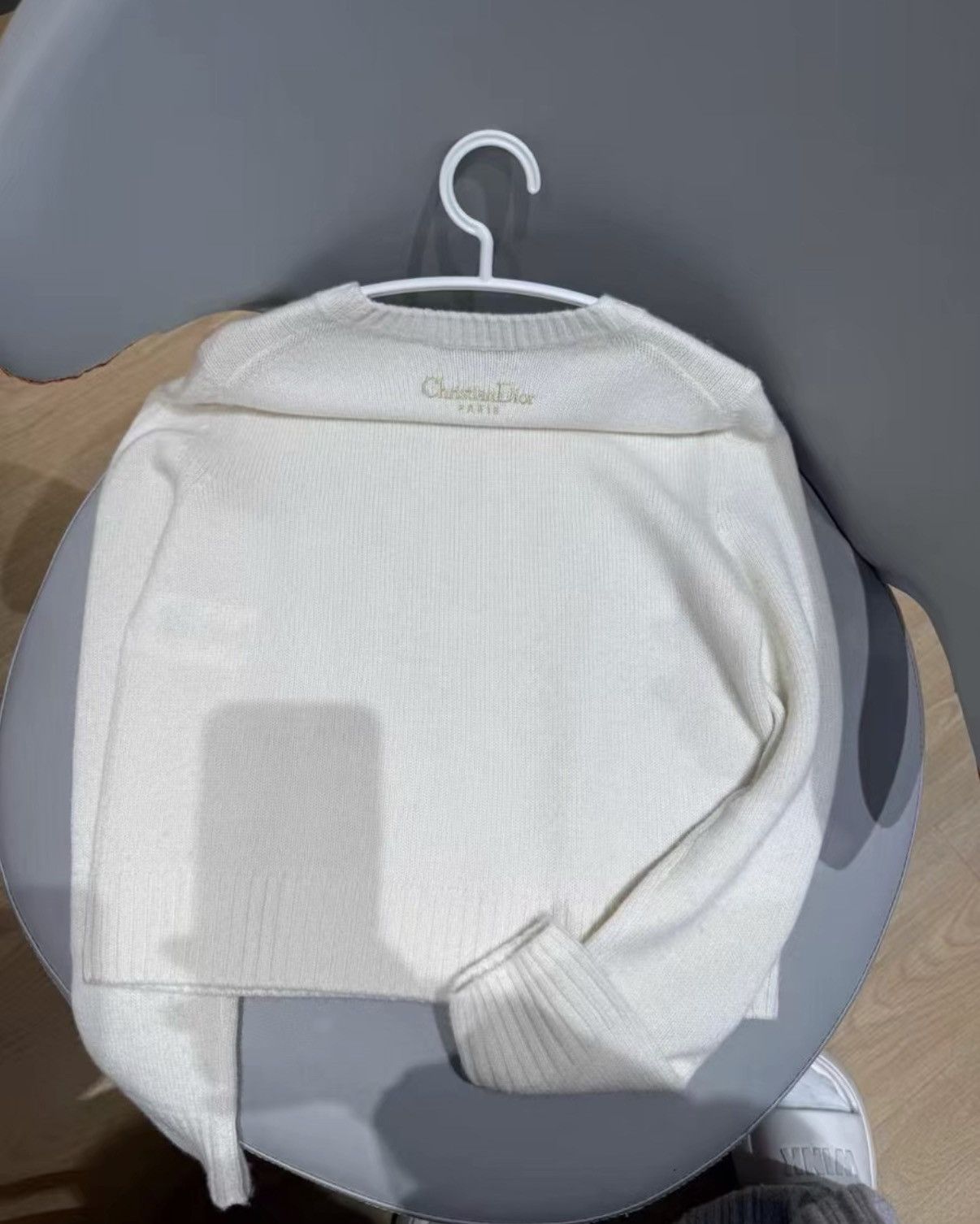 Dior Dior Ribbed Crewneck Pattern-Embroidered Cashmere Sweater Size XS / US 0-2 / IT 36-38 - 2 Thumbnail