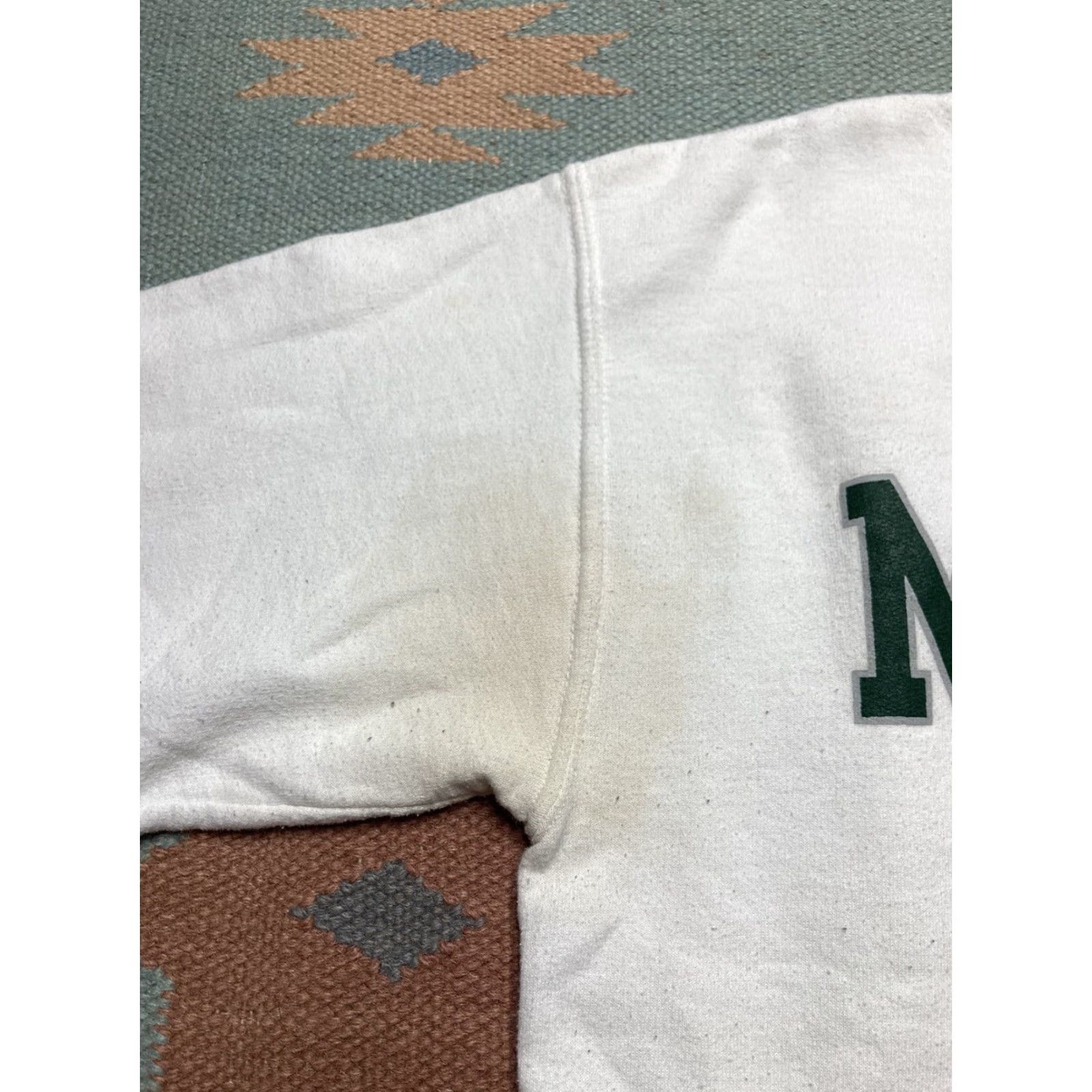 Vintage VINTAGE Michigan State Crewneck Sweatshirt Cropped Small College MSU Women S White Crew Neck Pullover Size S / US 4 / IT 40 - 4 Thumbnail