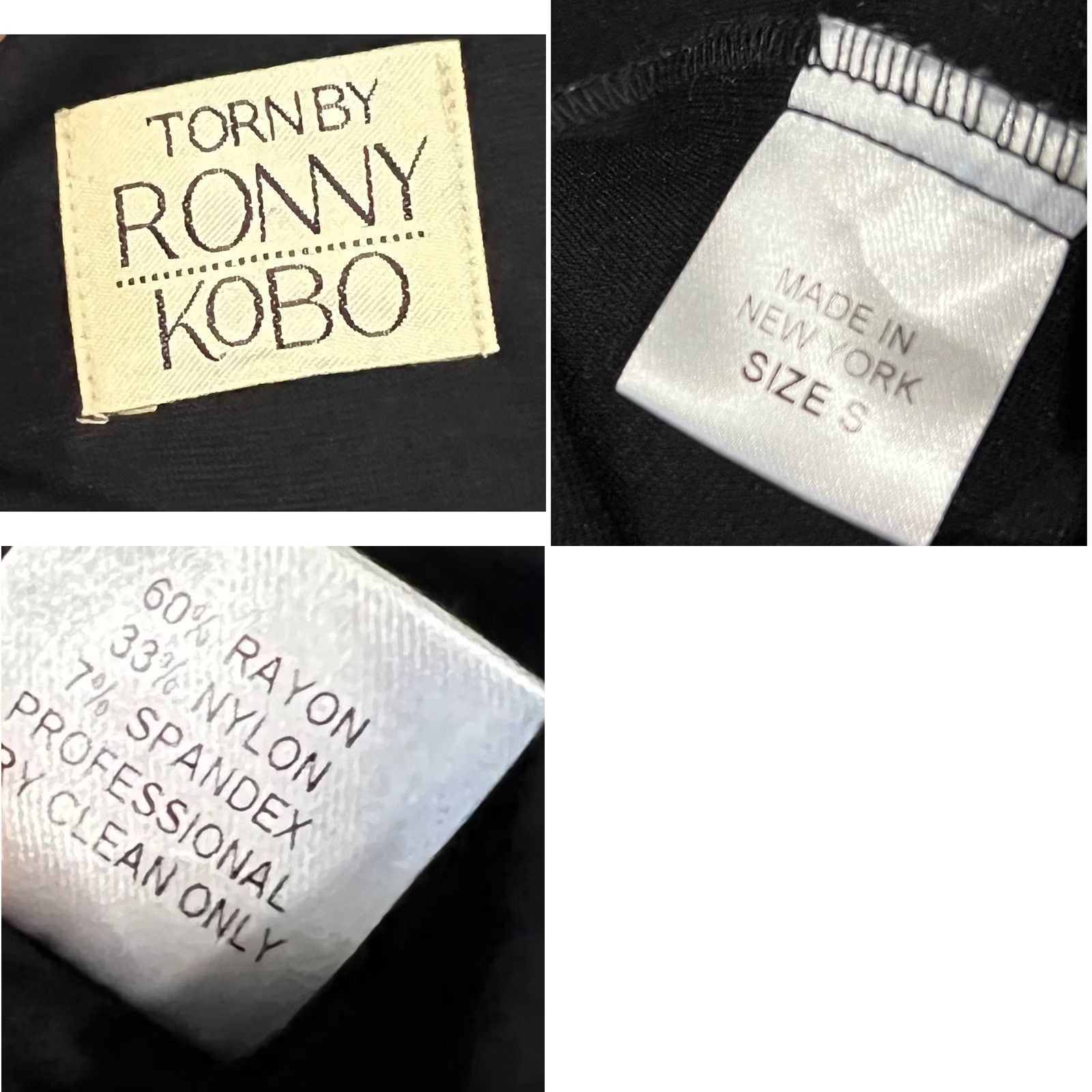 Vintage VINTAGE Torn by Ronny Kobo One Shoulder Dress Black White Knit S Womens Size S / US 4 / IT 40 - 8 Thumbnail