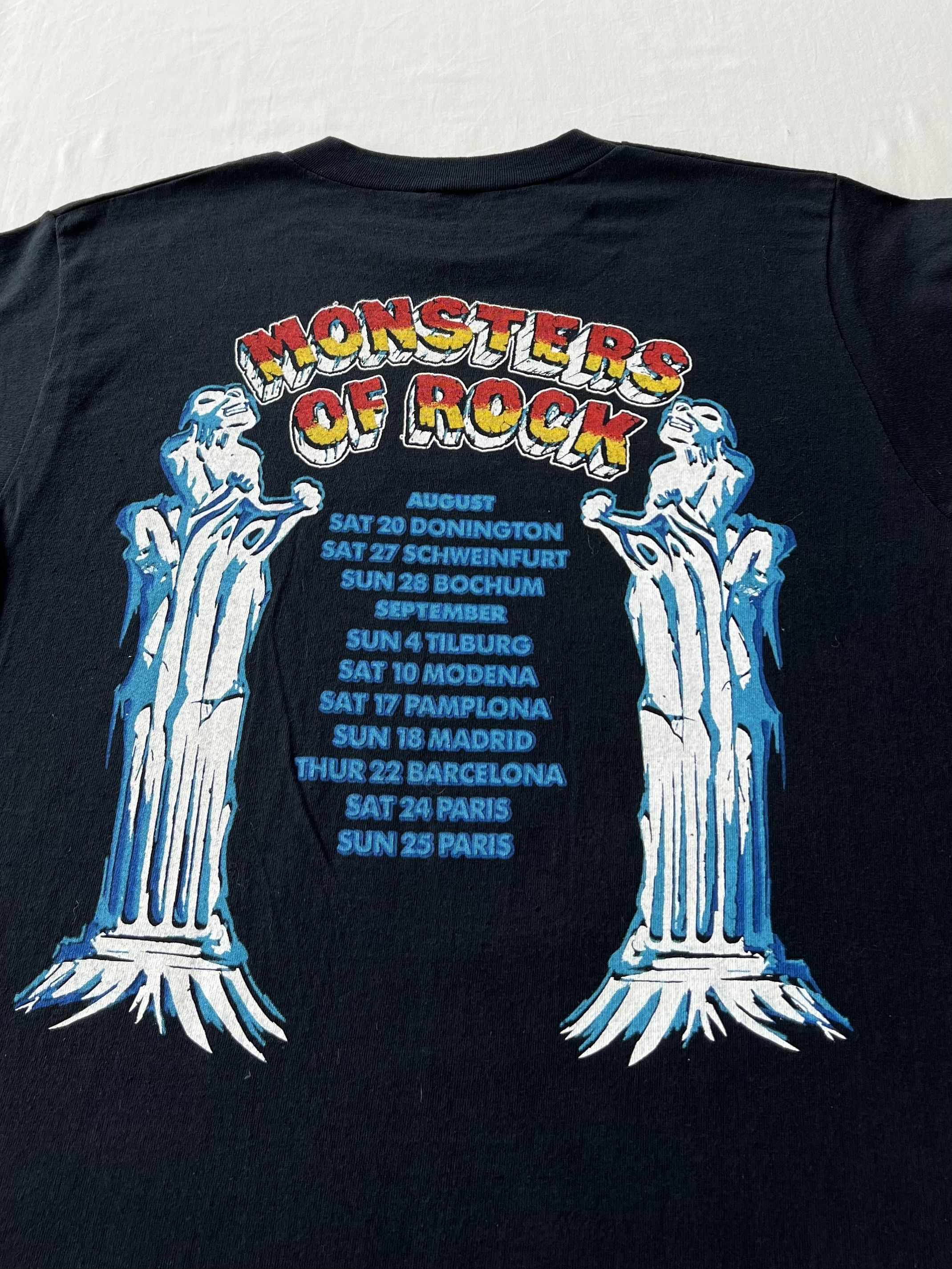 Band Tees Vintage 1988 Monster of Rock Donington Bravado Black T-shirt Size US L / EU 52-54 / 3 - 14 Thumbnail