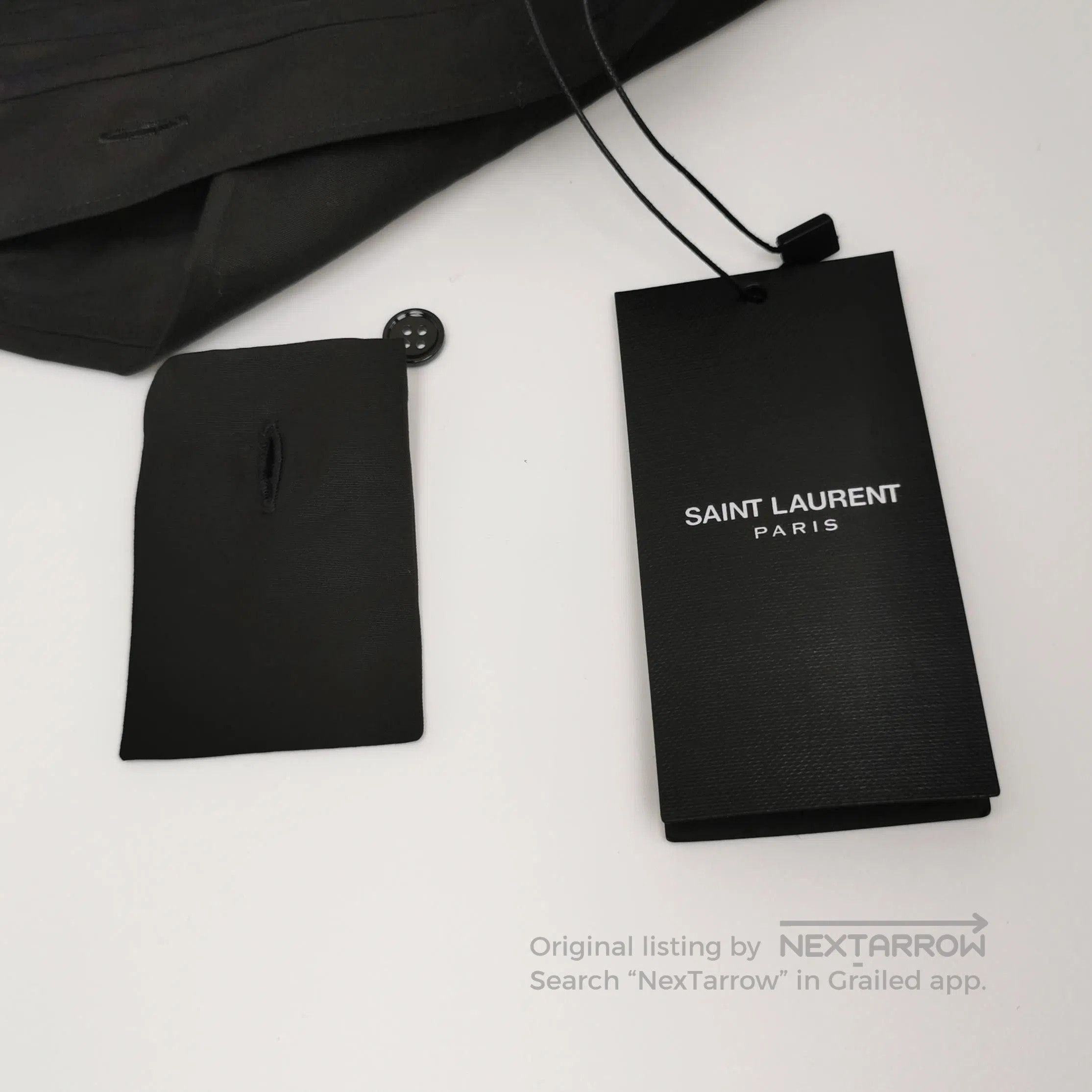 Saint Laurent Paris Saint Laurent Cotton Lapel Button Long-Sleeve Coat 46. Size US XXS / EU 40 - 4 Thumbnail