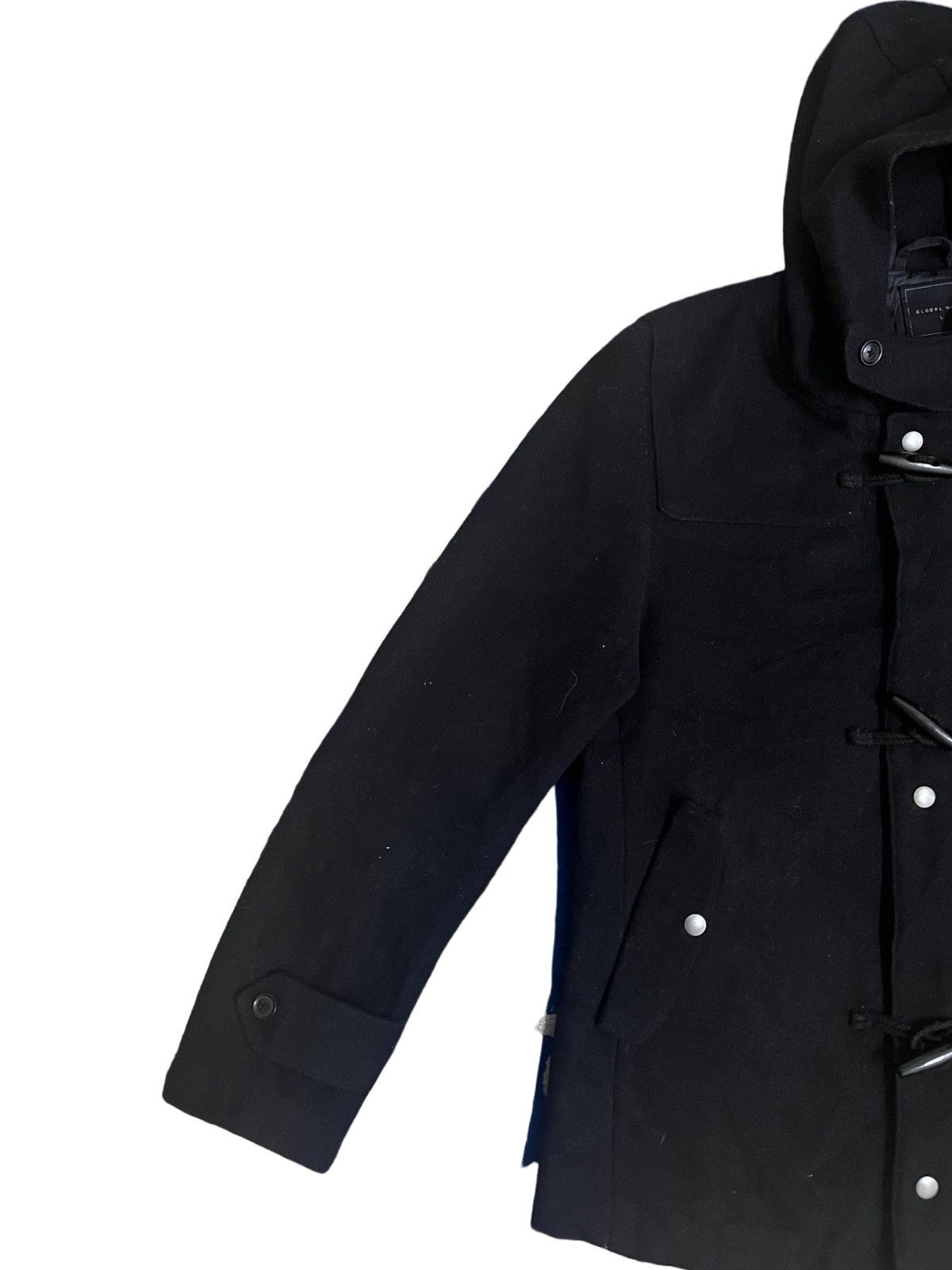 Global Work × Seditionaries × Vintage Vintage Global Work Black Duffle Hoodie Style Jscket Size US L / EU 52-54 / 3 - 2 Thumbnail