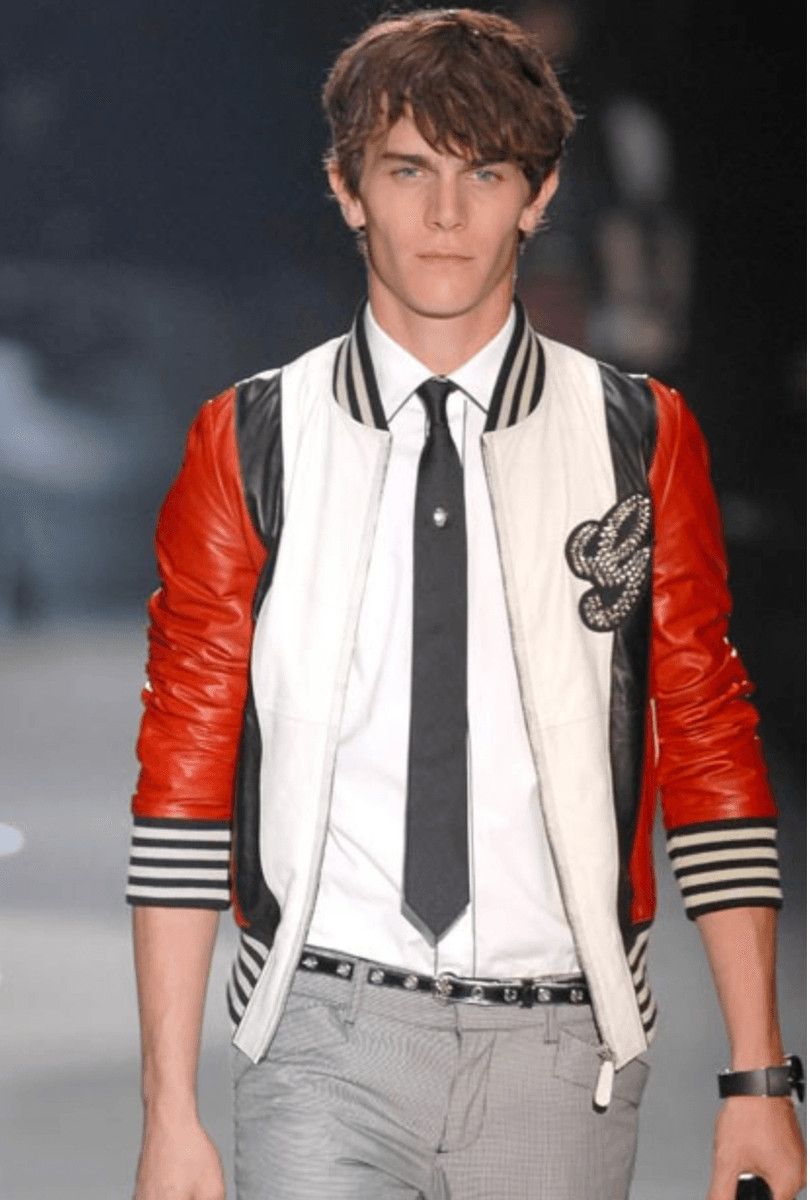 Gucci SS2008 Gucci Propaganda Red & White Biker Leather Jacket by Frida Giannini Size US M / EU 48-50 / 2 - 2 Thumbnail