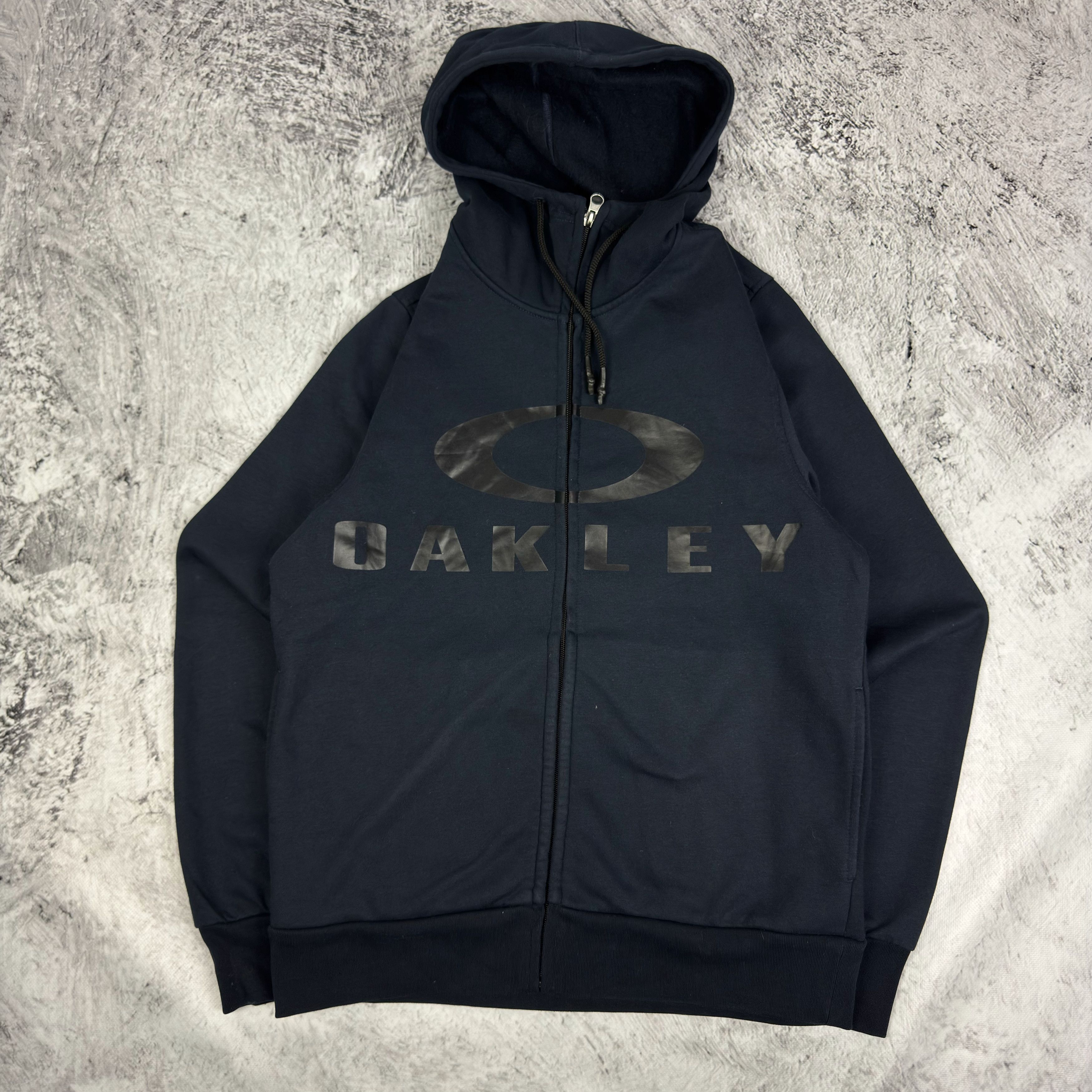 Oakley Oakley Men's Navy Gray Cotton Performance Fit Bark FZ Hoodie Size US S / EU 44-46 / 1 - 2 Thumbnail