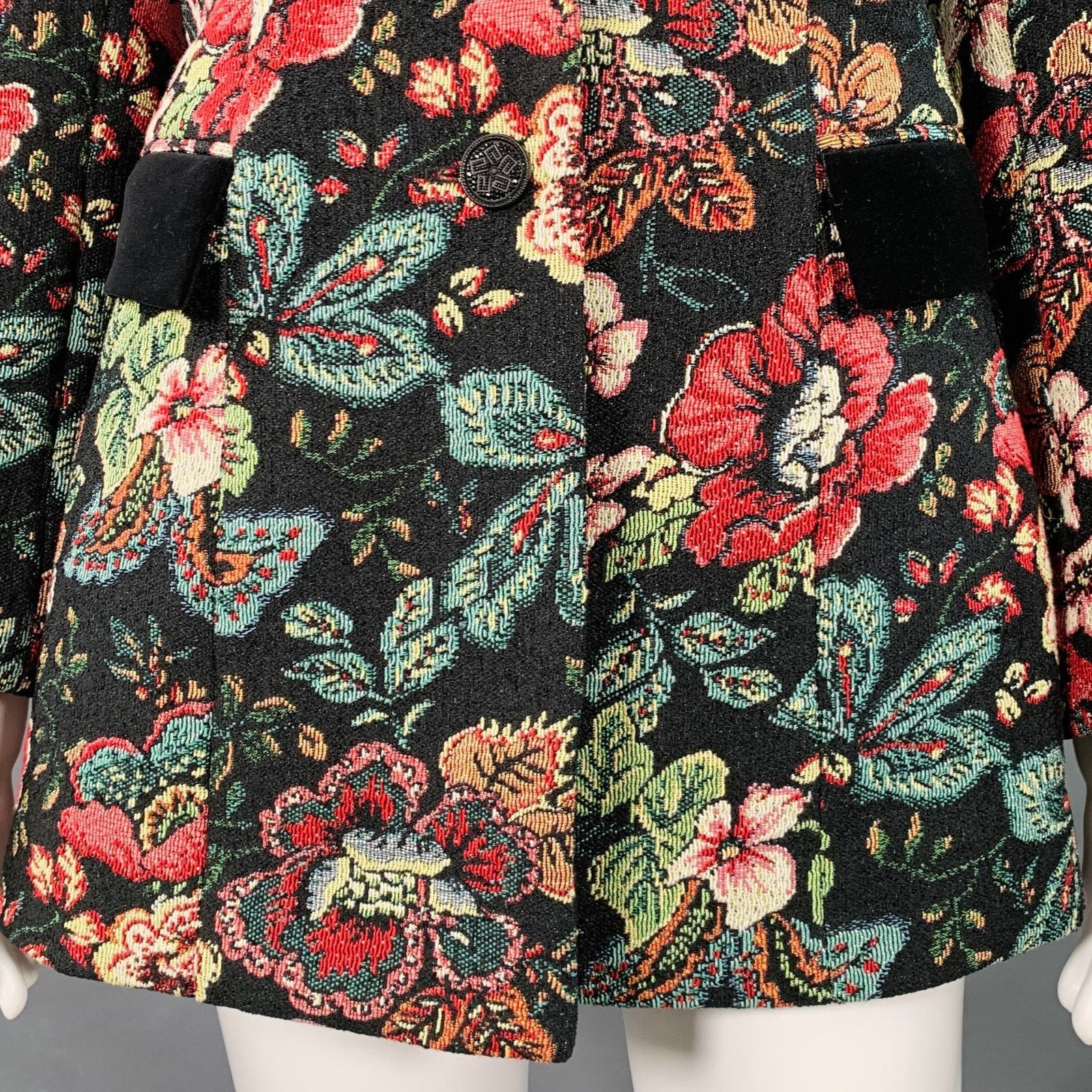 Other 4 Saskia Black Multi-Color Jacquard Jacket Blazer Size S / US 4 / IT 40 - 2 Thumbnail