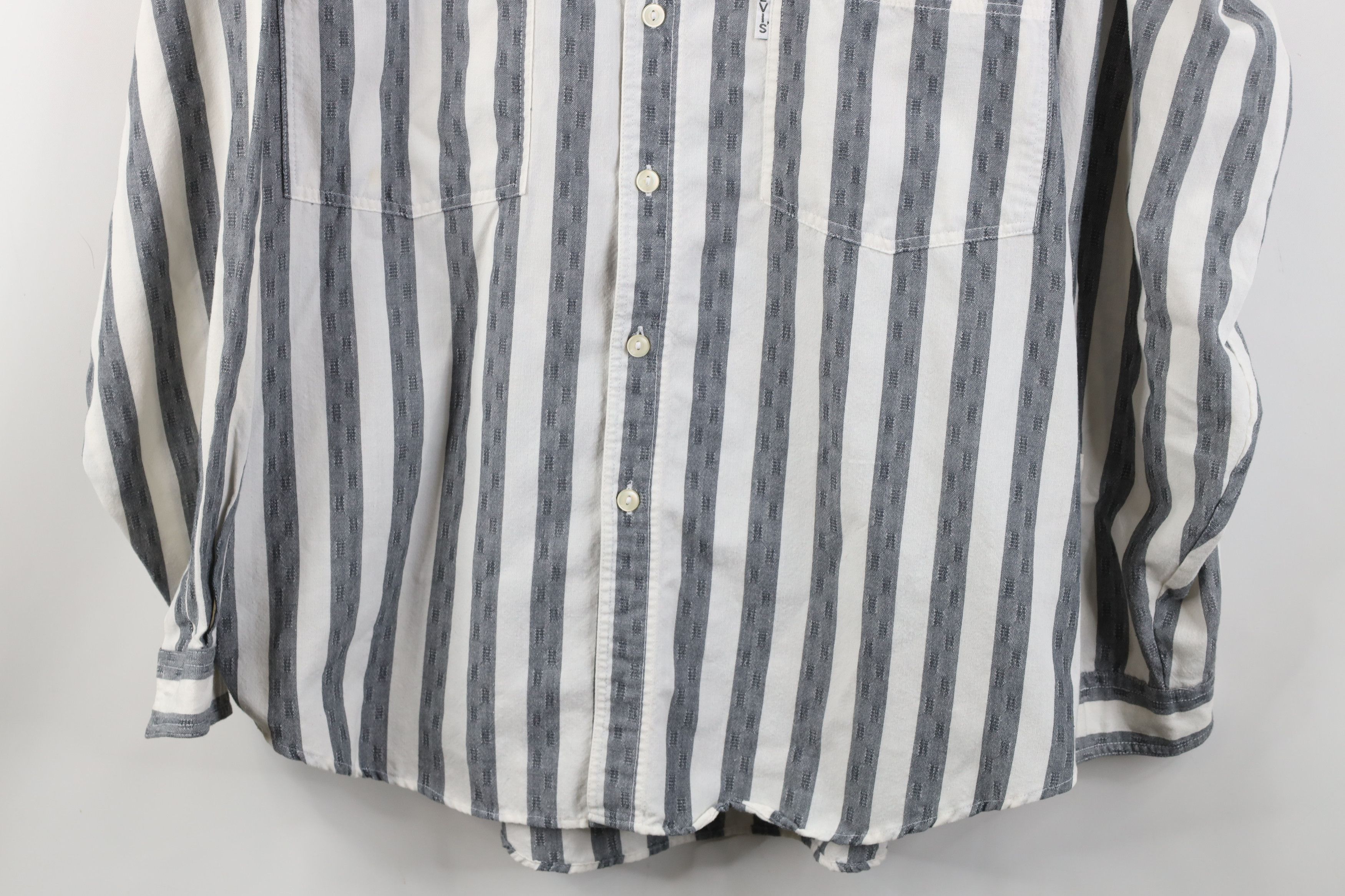 Levi's Vintage 80s Levis Silver Label Big E Big Pocket Button Shirt Size US XL / EU 56 / 4 - 3 Thumbnail