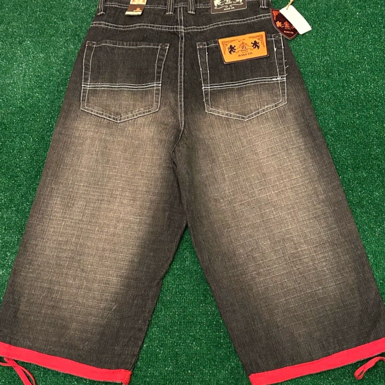 Vintage VINTAGE PJ MARK Baggy Skater Grunge Jean Shorts Mens Size 32 Jorts NWT VTG Y2K JNCO Cargo Pockets Black 32x19 Size US 32 / EU 48 - 2 Thumbnail