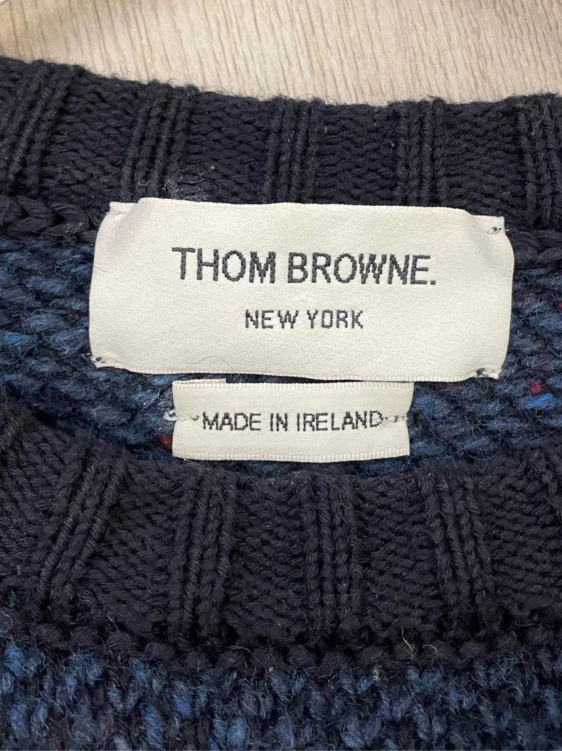 Thom Browne Thom browne Dark blue underwater world striped round-neck s Size US M / EU 48-50 / 2 - 5 Thumbnail