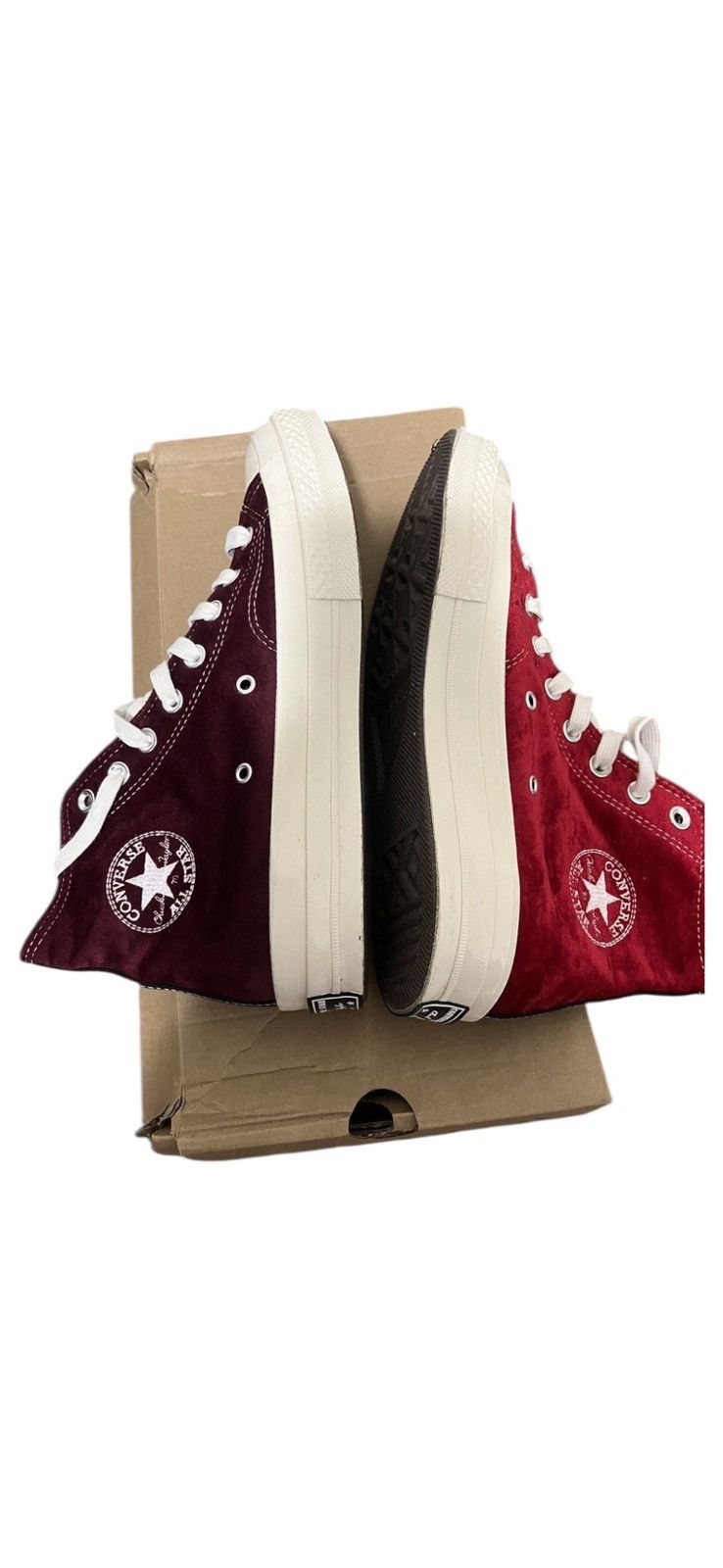 Converse Converse Chuck 70 Hi retro velvet sneakers in black/red Size US 7 / EU 40 - 3 Thumbnail