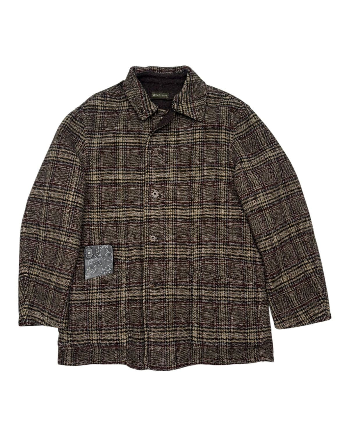Issey Miyake Henry Cottons 80s Herringbone French Hunting Jacket Size US M / EU 48-50 / 2 - 14 Thumbnail
