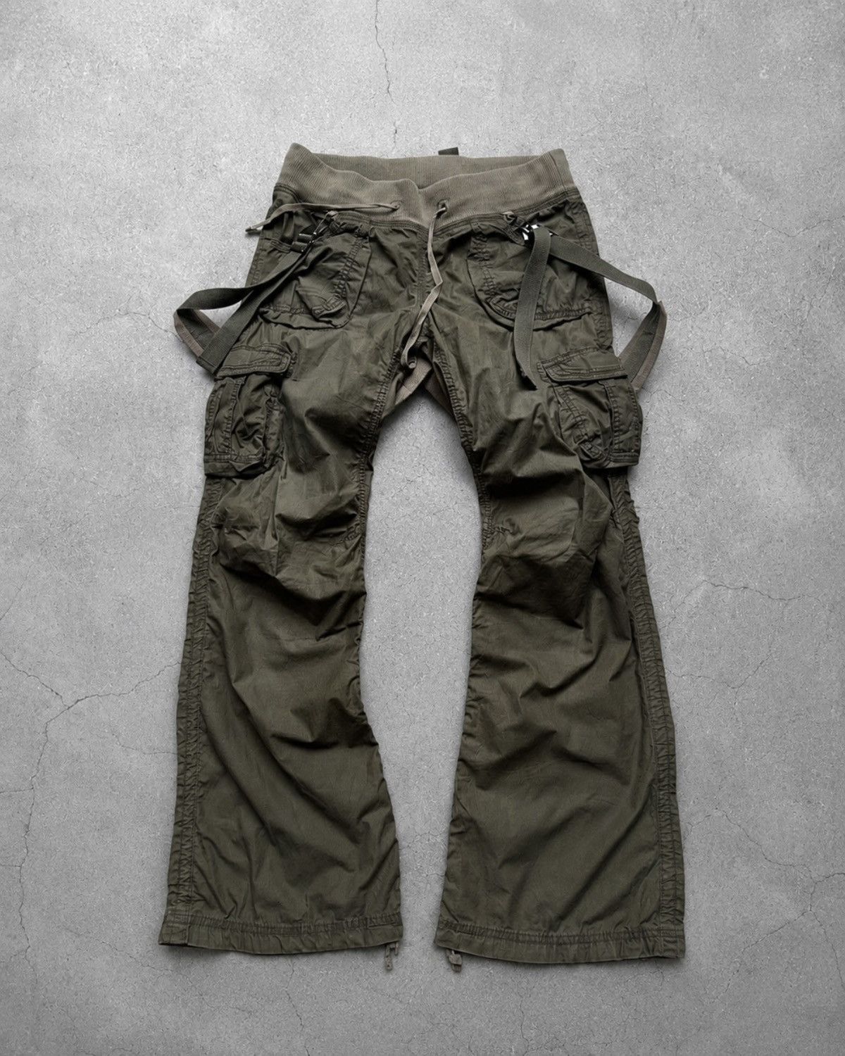 Le Grande Bleu (L.G.B.) GOA suspender flare cargo pants Size US 29 - 1 Thumbnail