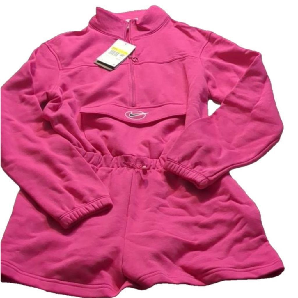 Nike Nike pink long sleeve sweatshirt romper size small Size 30" / US 8 / IT 44 - 2 Thumbnail