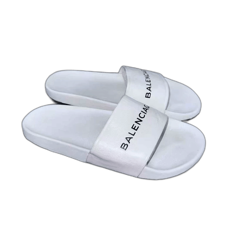 Balenciaga balenciaga white leather slides Size US 10 / EU 43 - 1 Thumbnail
