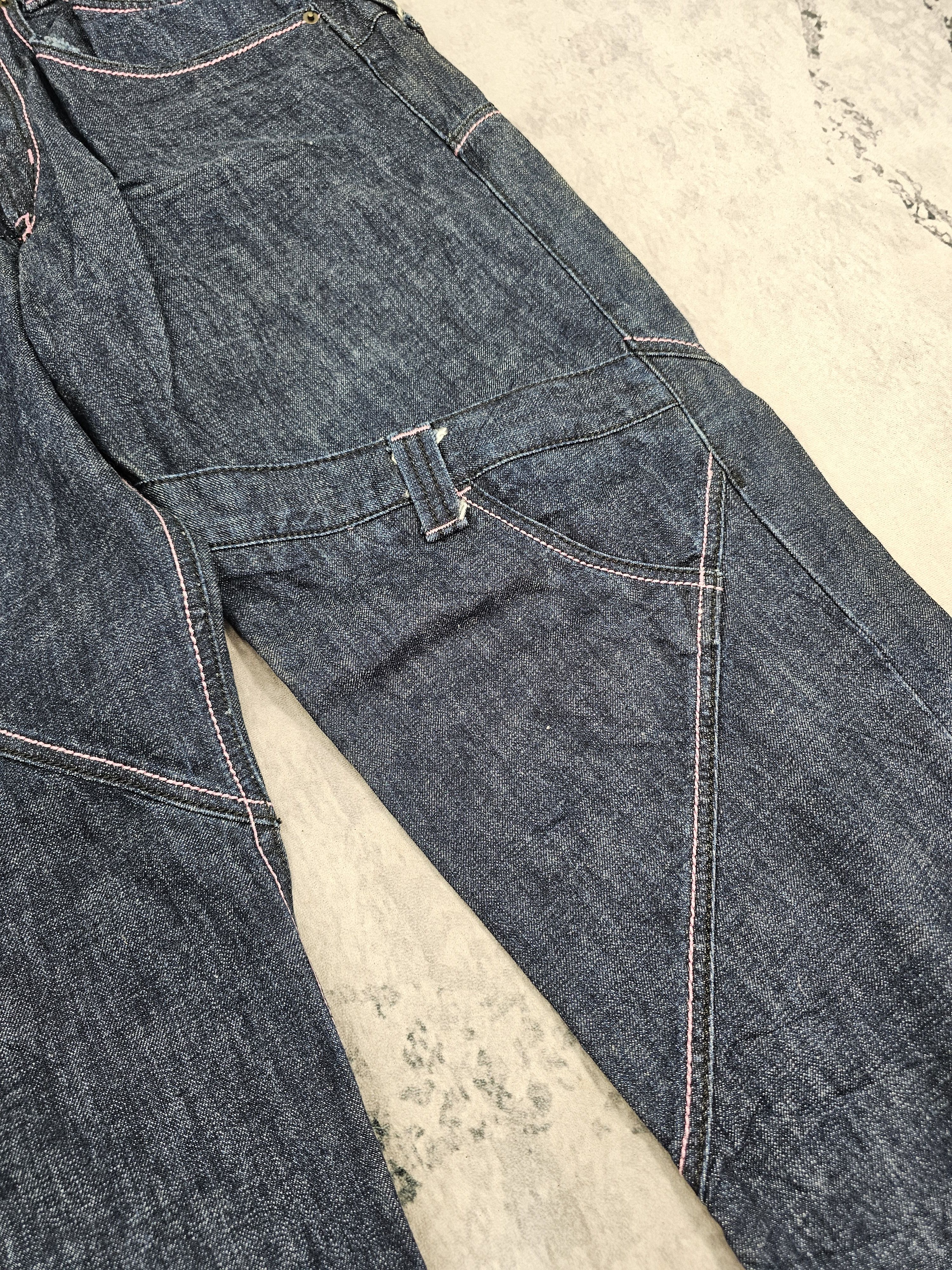 Japanese Brand BRUCE-PEE Crazy Multi Pockets Punk Design Jeans JB0282 Size US 33 - 10 Thumbnail