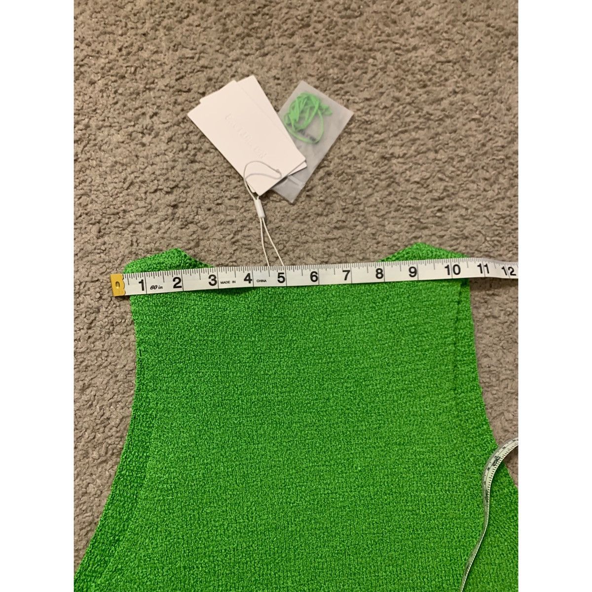 Helmut Lang HELMUT LANG GREEN KNIT LUXURY TANK TOP Size L / US 10 / IT 46 - 16 Thumbnail