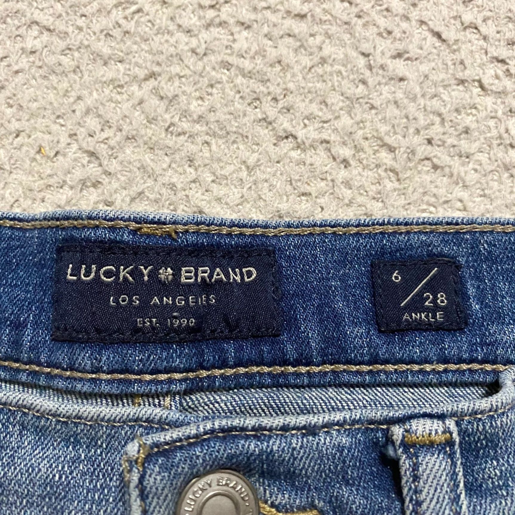 Lucky Brand Lucky Brand Jeans Womens Size 6 Blue Denim Mid Rise Ava Skinny Jeans Size 28" / US 6 / IT 42 - 3 Thumbnail