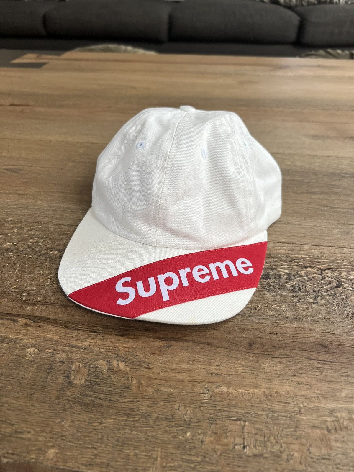 Supreme Supreme visor label 6-panel white hat adjustable sizing Size ONE SIZE - 1 Thumbnail