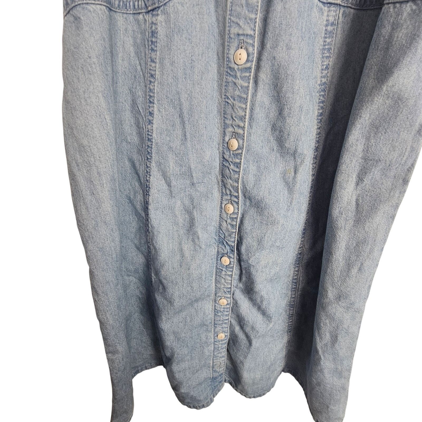 Madewell Madewell Womens Margie Denim Babydoll Dress Sz 8 Mini Preppy Size M / US 6-8 / IT 42-44 - 4 Thumbnail