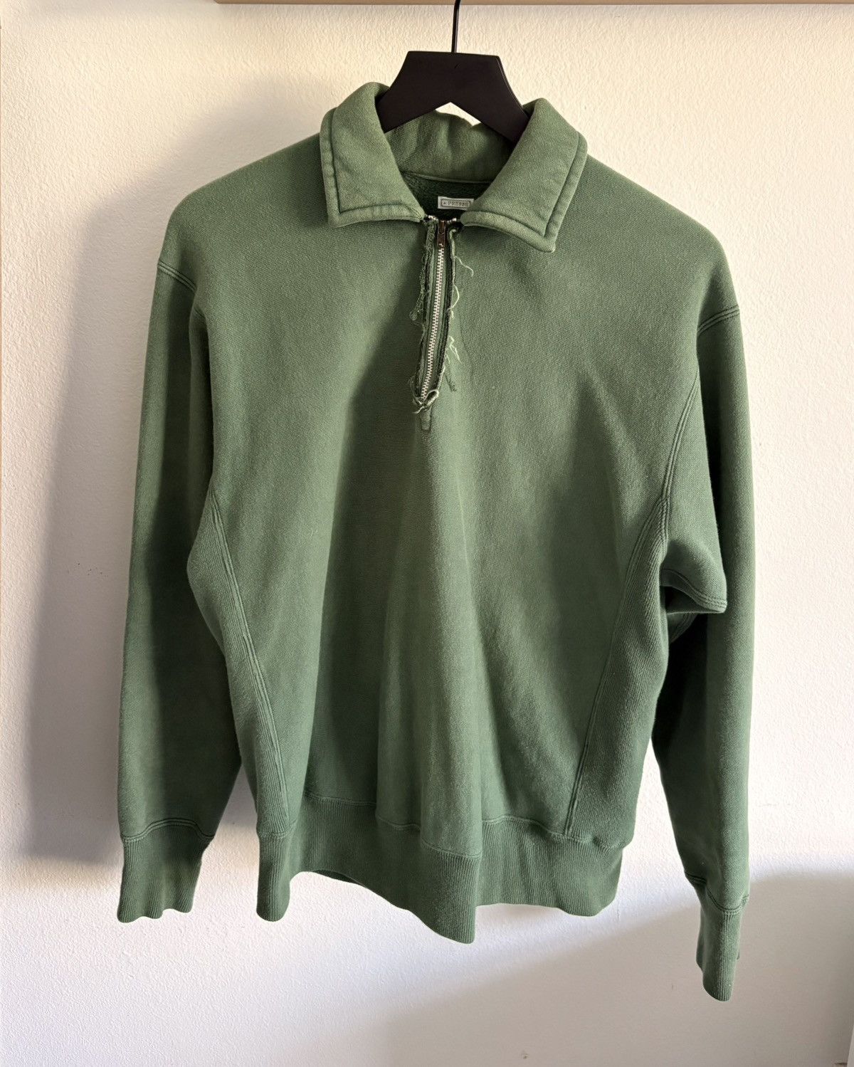 A.presse vintage half zip sweatshirts